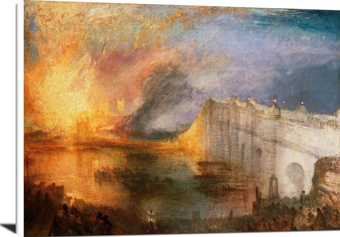 Burning Of The Houses Of Lords Commons Painting Jmw Turner Canvas Art