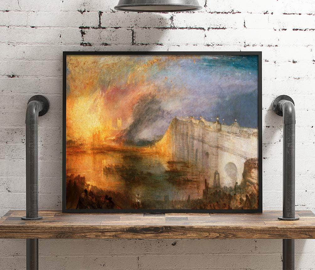 Burning Of The Houses Of Lords Commons Painting Jmw Turner Canvas Art - Image 4