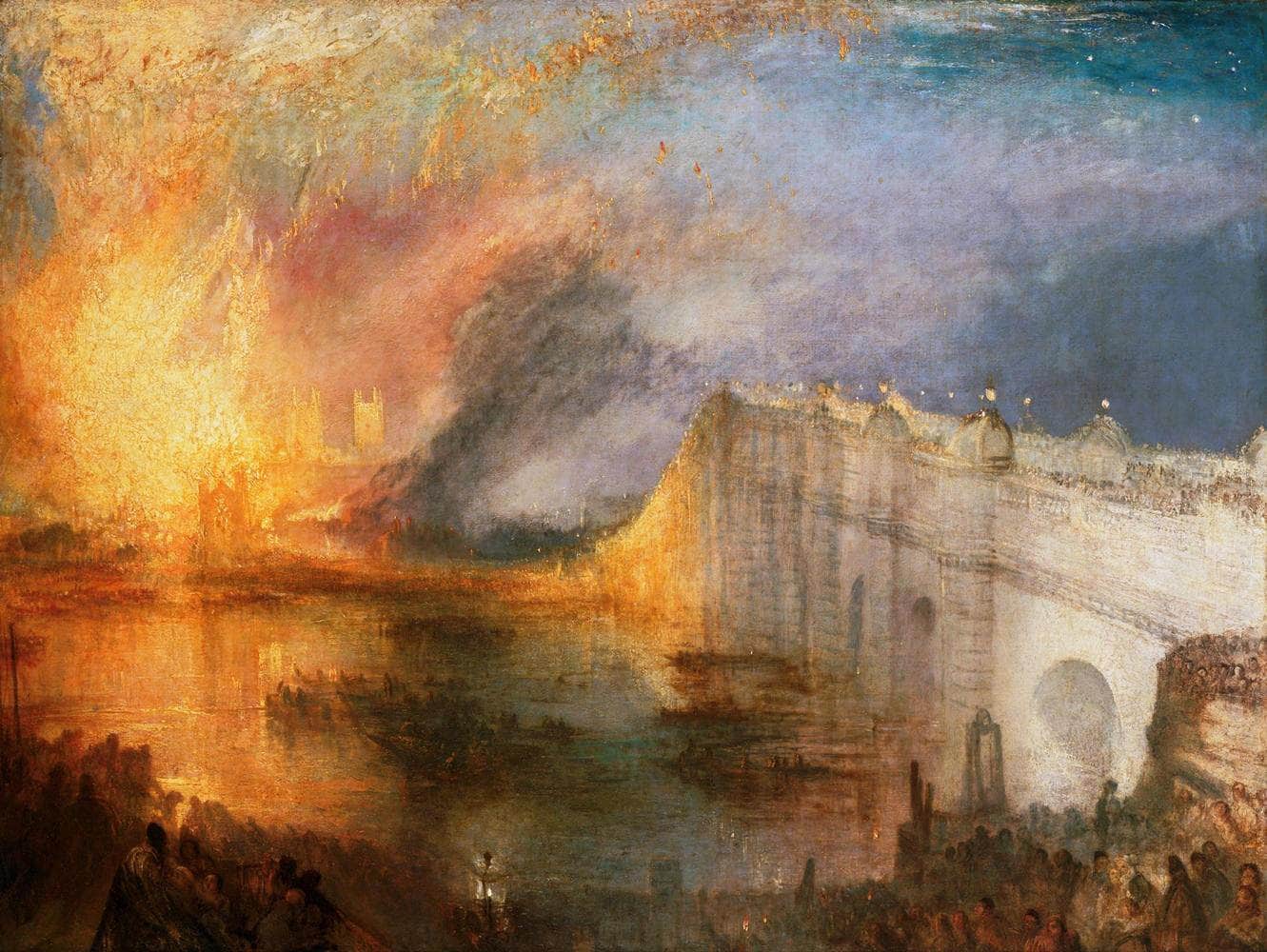 Burning Of The Houses Of Lords Commons Painting Jmw Turner Canvas Art - Image 5