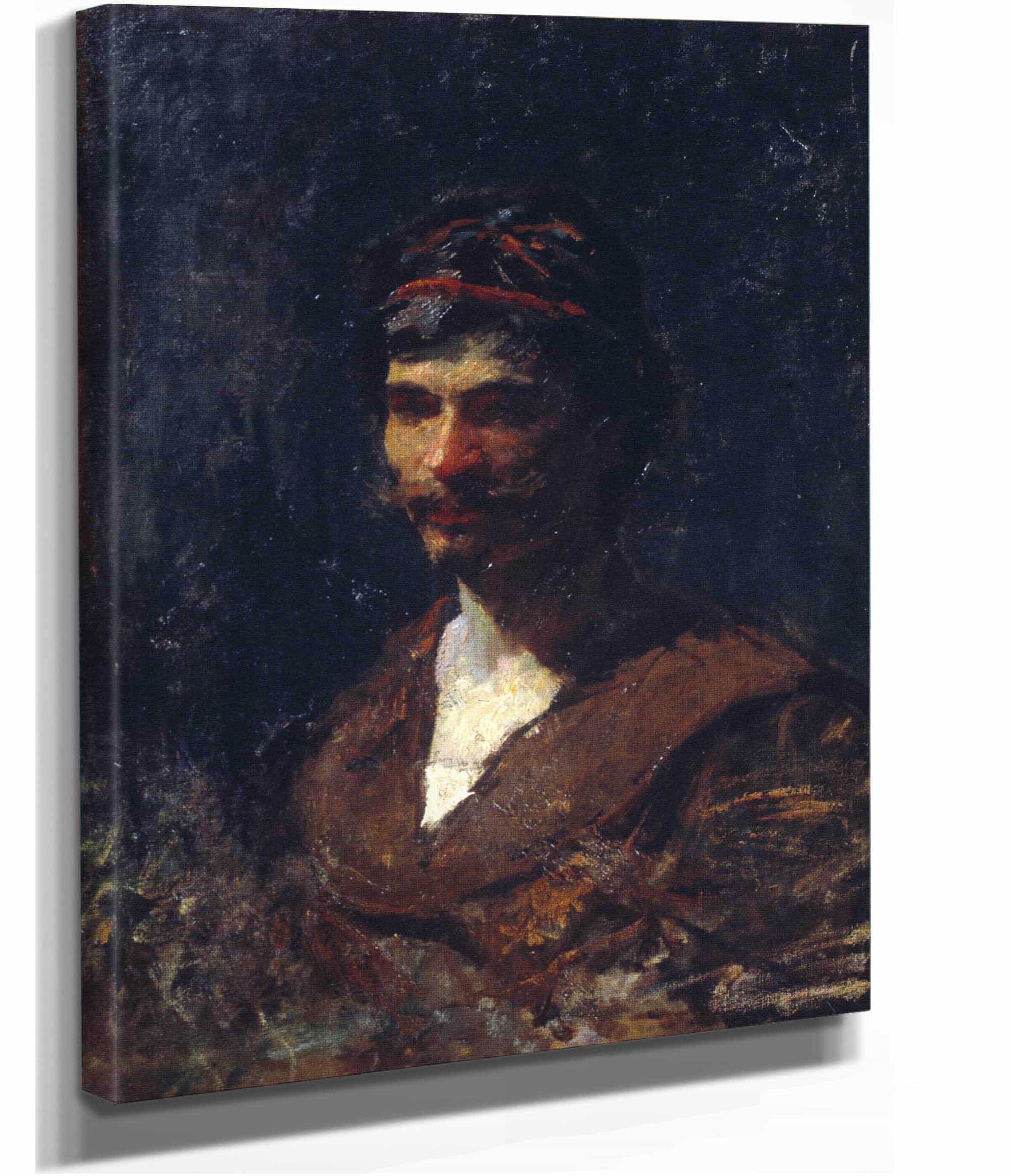 Bust Of A Man Allegory Of Bacchus by Mariano Fortuny Marsal - Image 2