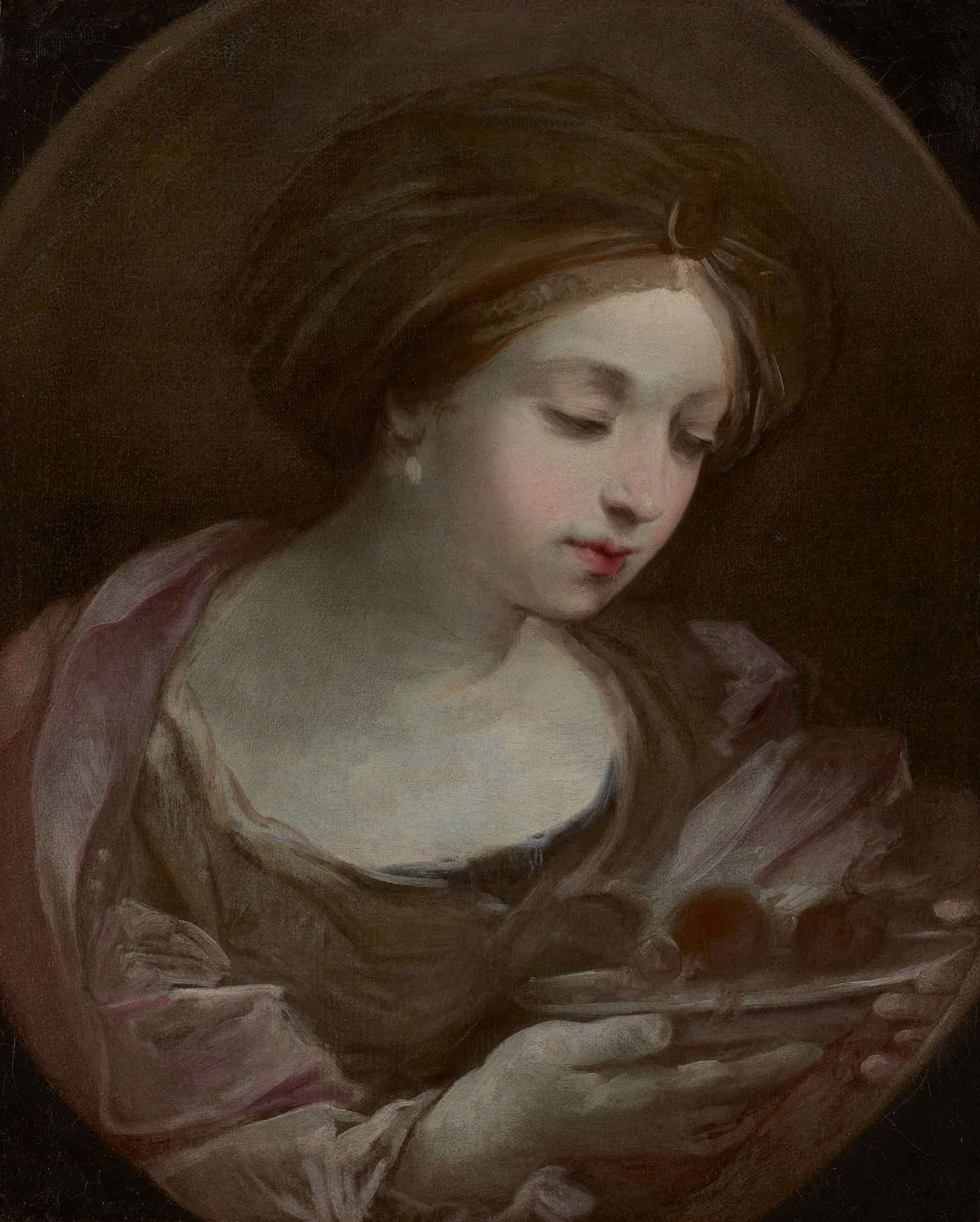 Bust Of A Woman Wearing A Turban by Guido Reni