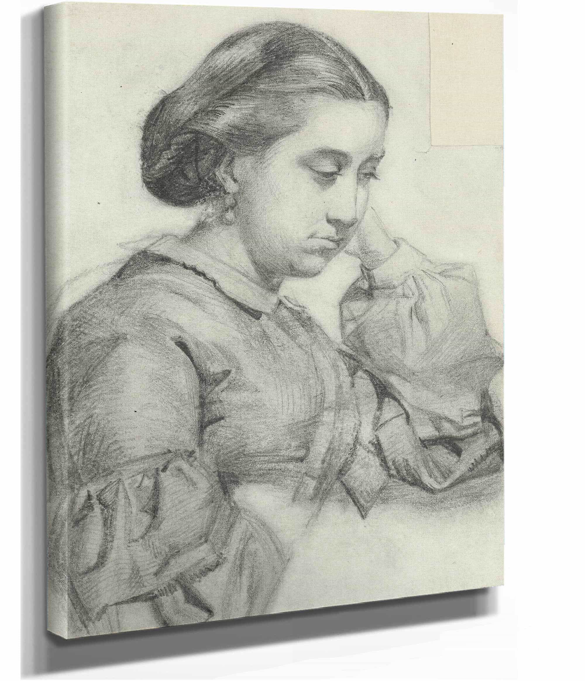 Bust Of A Young Lady by Mariano Fortuny Marsal - Image 2