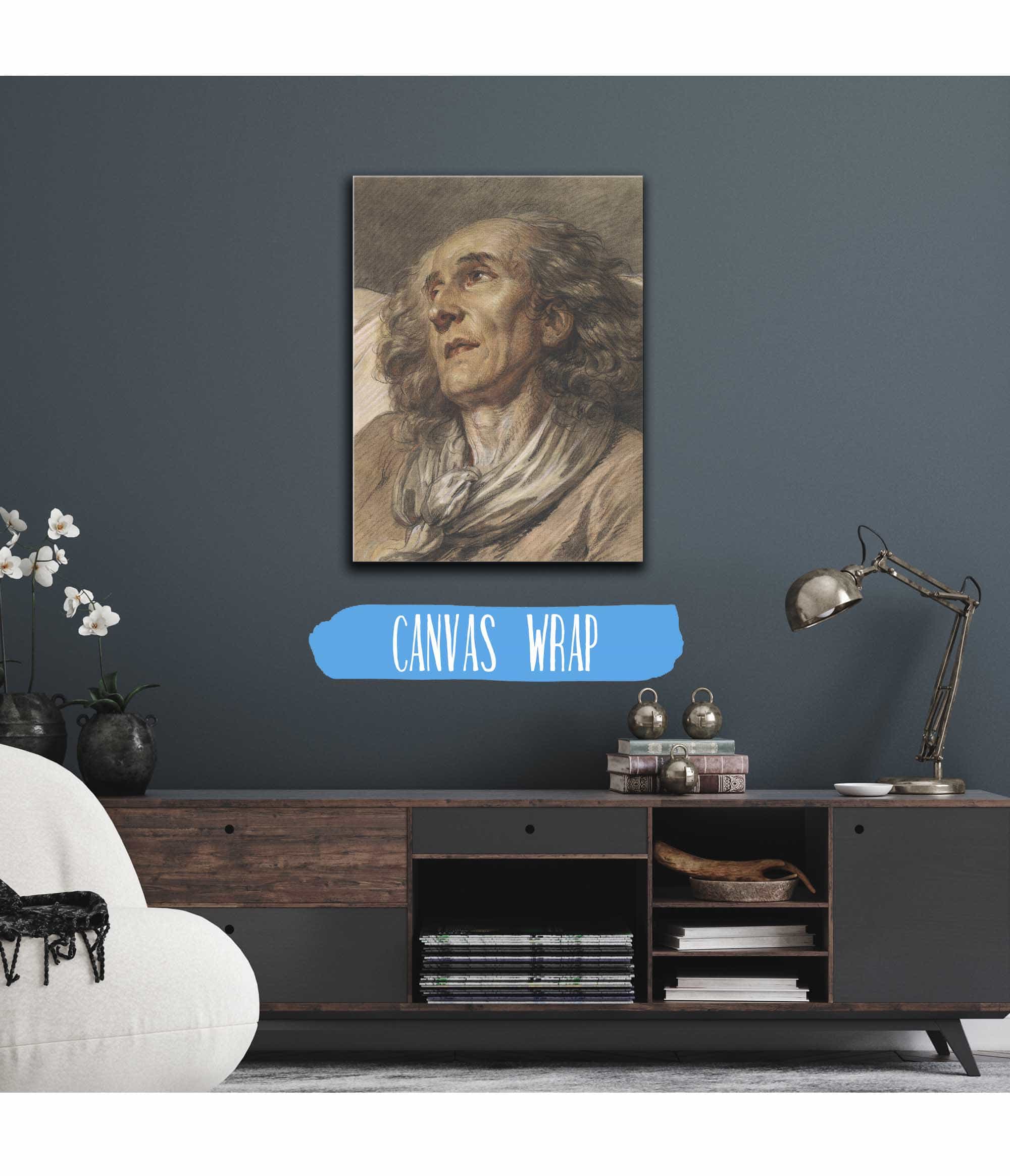Bust Of An Old Man Probably by Jean Baptiste Greuze - Image 3