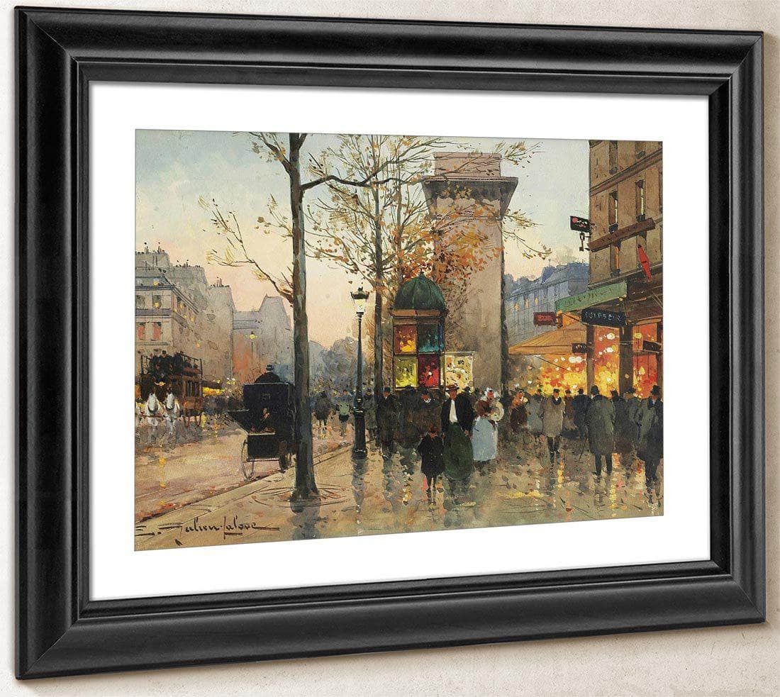 Busy Boulevard By The Porte Saint Denis By Eugene Galien Laloue - Image 2