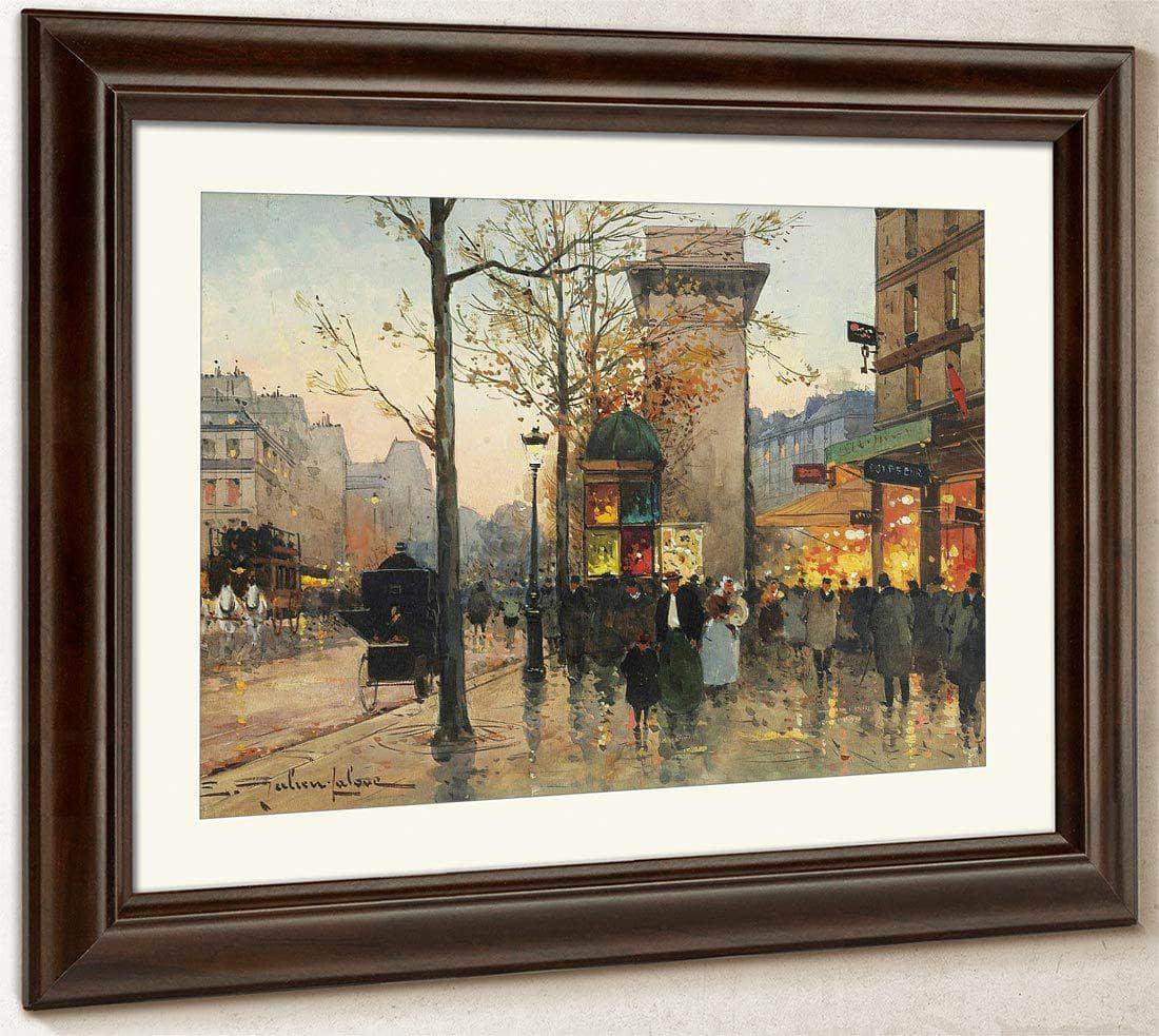 Busy Boulevard By The Porte Saint Denis By Eugene Galien Laloue - Image 3