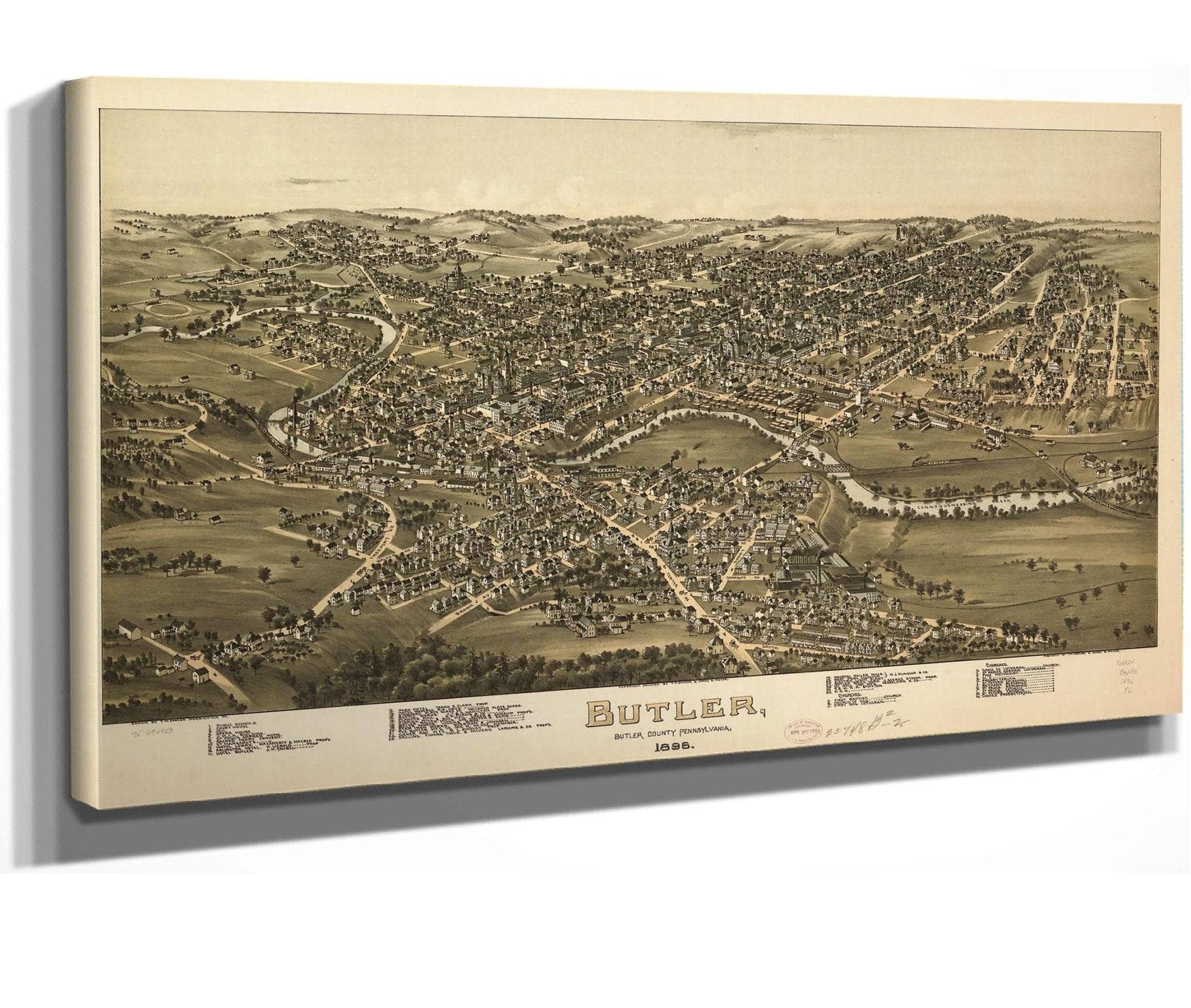 Butler Butler County Pennsylvania 1896 State Of Pennsylvania