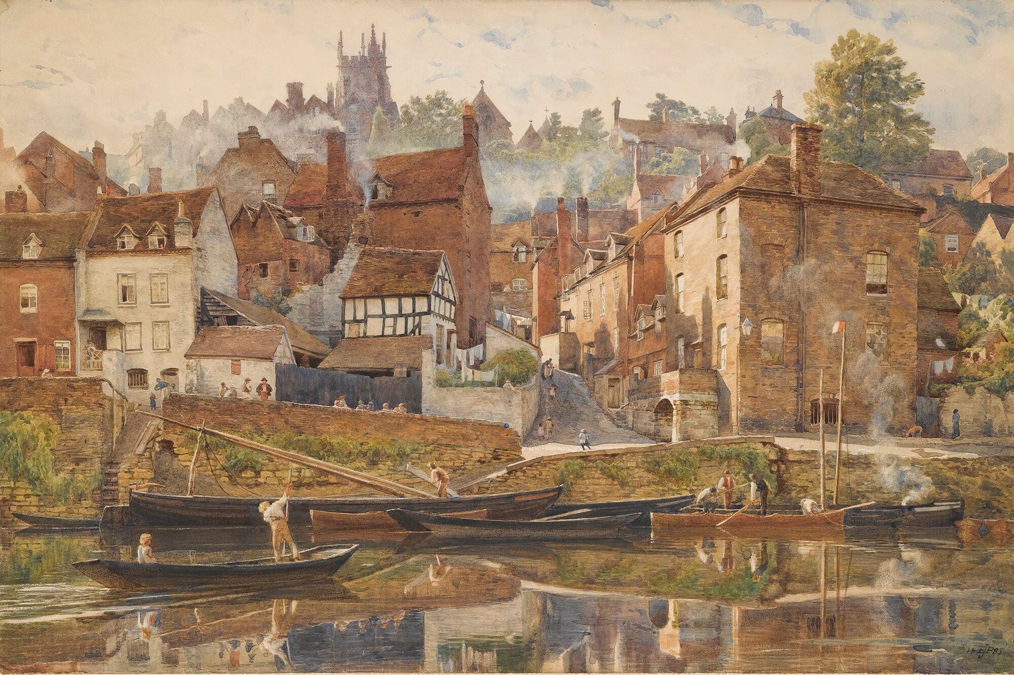 By Severnside Bridgnorth by Edward John Poynter - Image 2