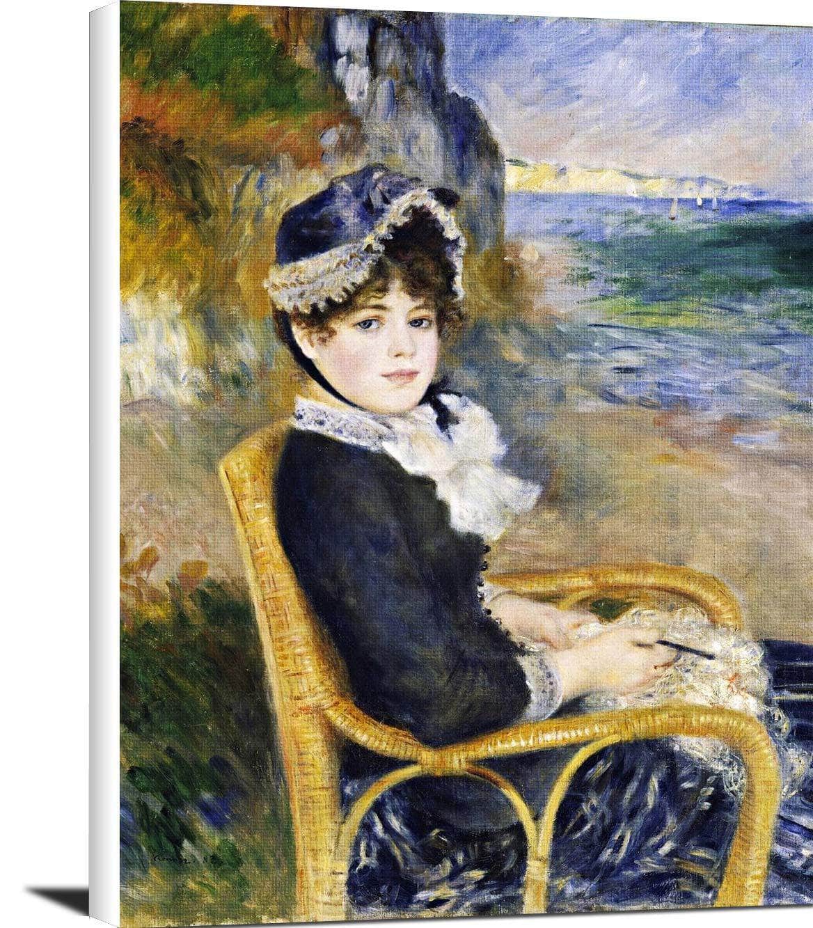 By The Seashore Painting Auguste Renoir Canvas Art