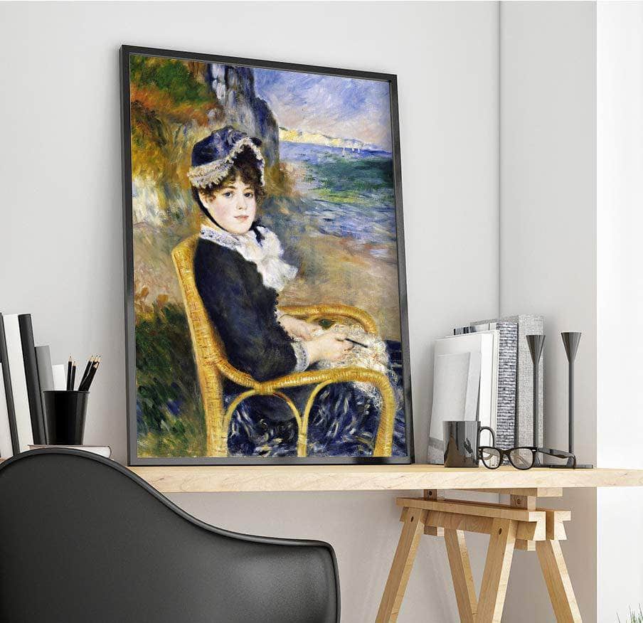 By The Seashore Painting Auguste Renoir Canvas Art - Image 4