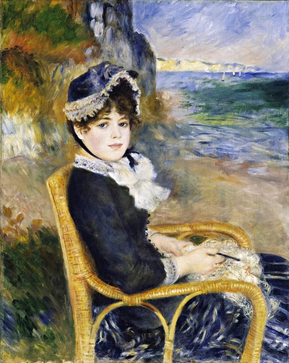 By The Seashore Painting Auguste Renoir Canvas Art - Image 5