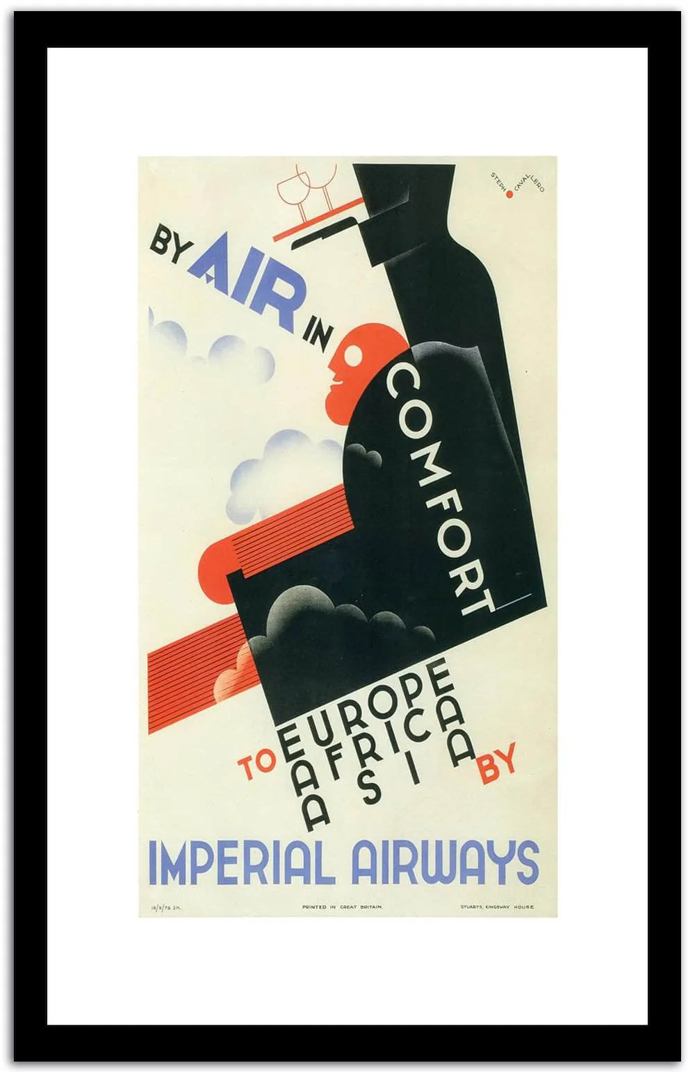 By Air In Comfort Vintage Poster