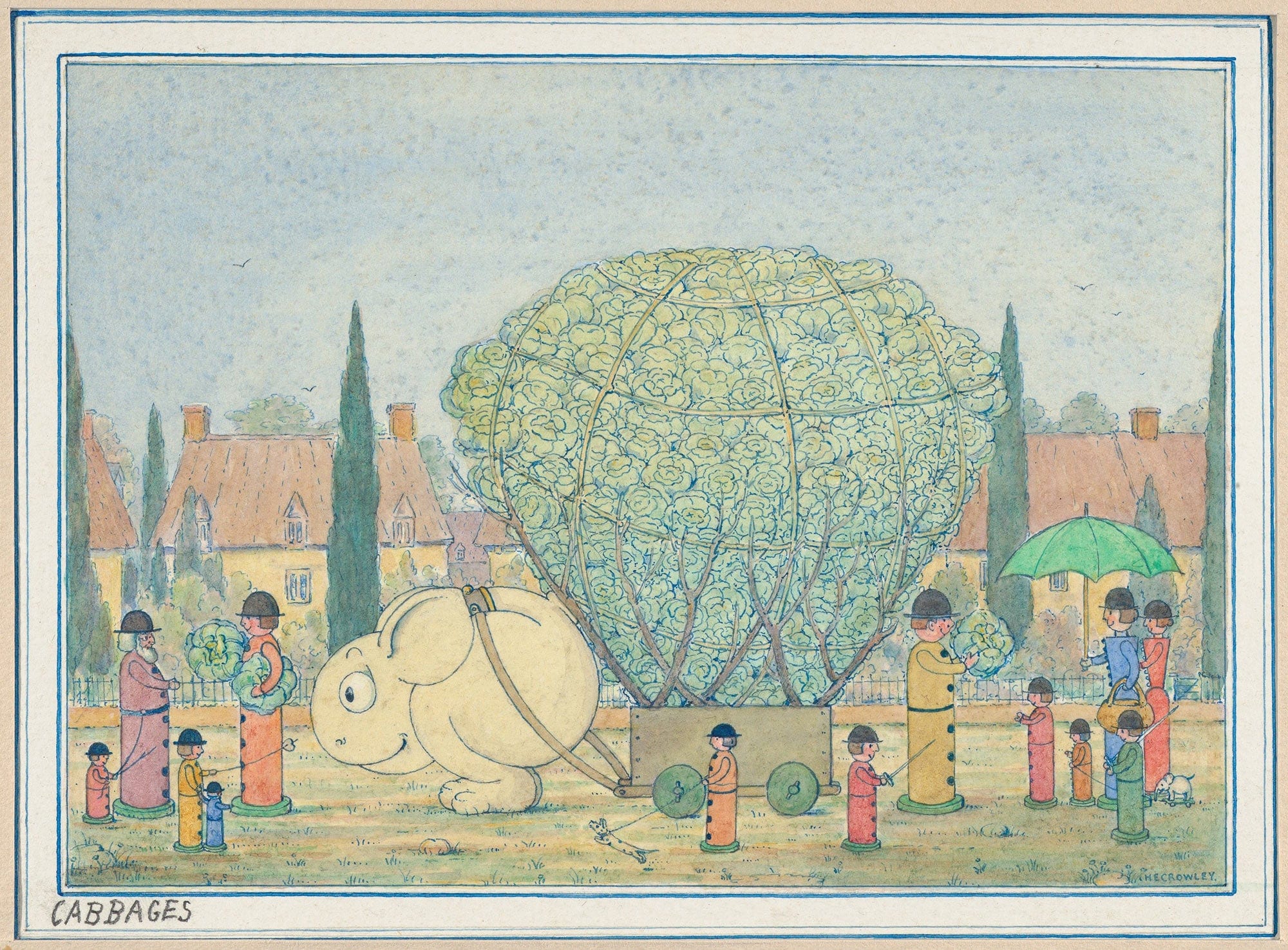 Cabbages A Wiggle Much Design by Herbert Crowley