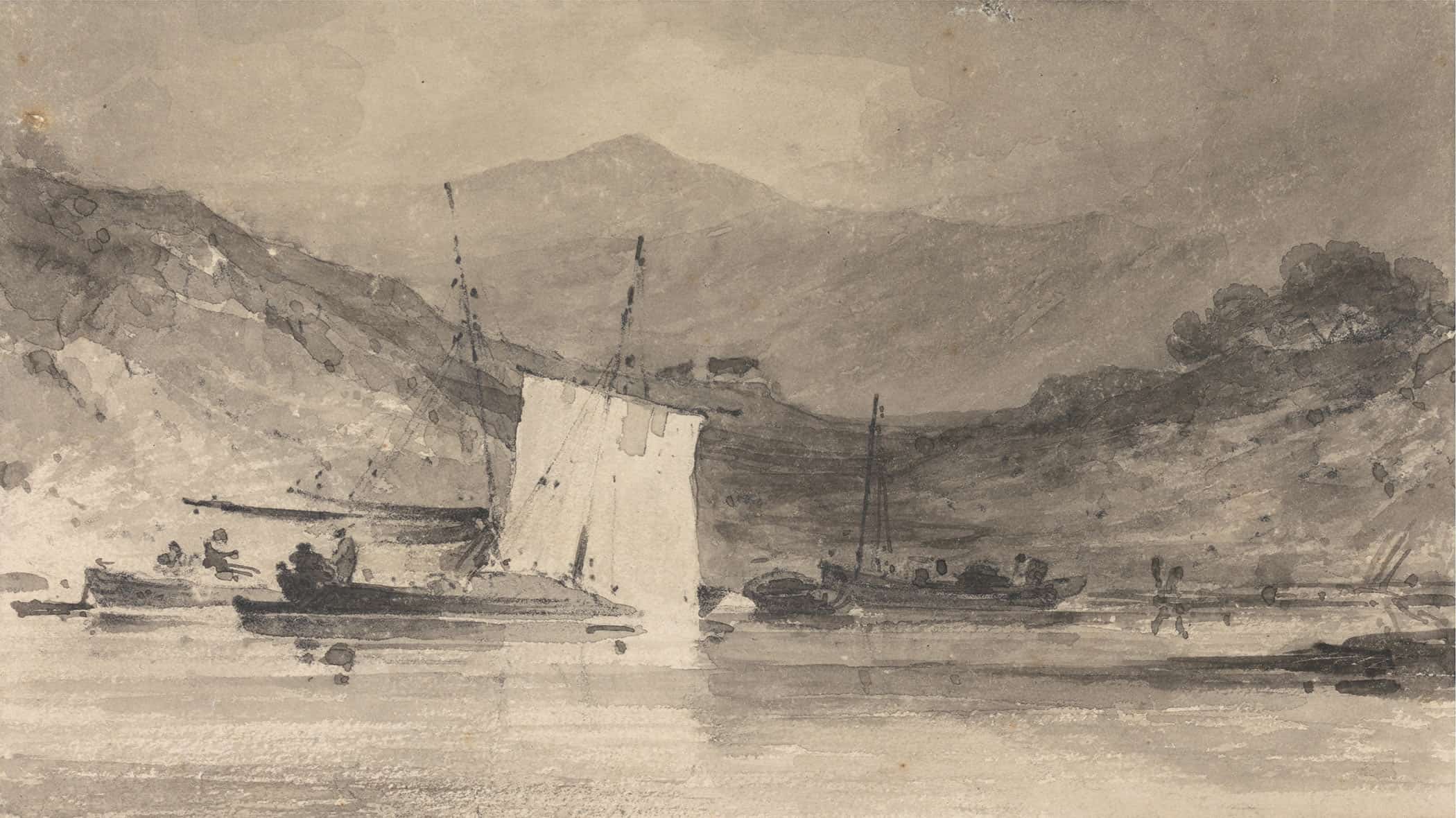 Cader Idris From The Mawddach Estuary Above Barmouth by John Sell Cotman - Image 2