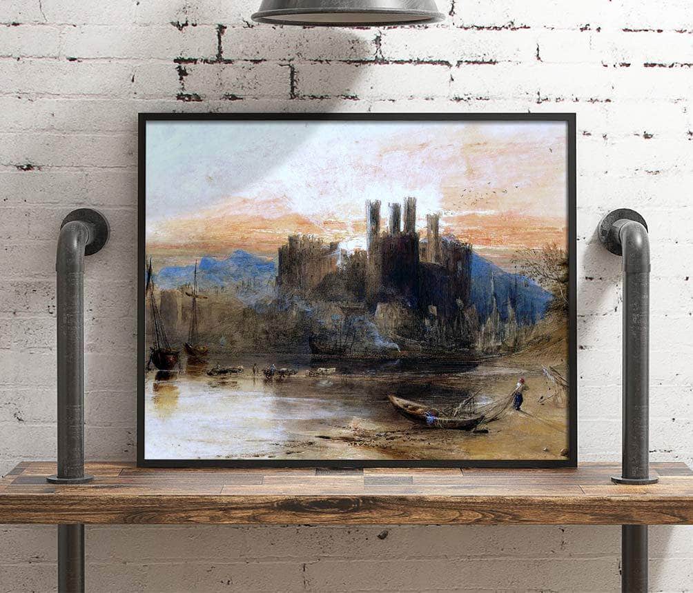 Caernarvon Castle, North Wales Painting Jmw Turner Canvas Art - Image 4