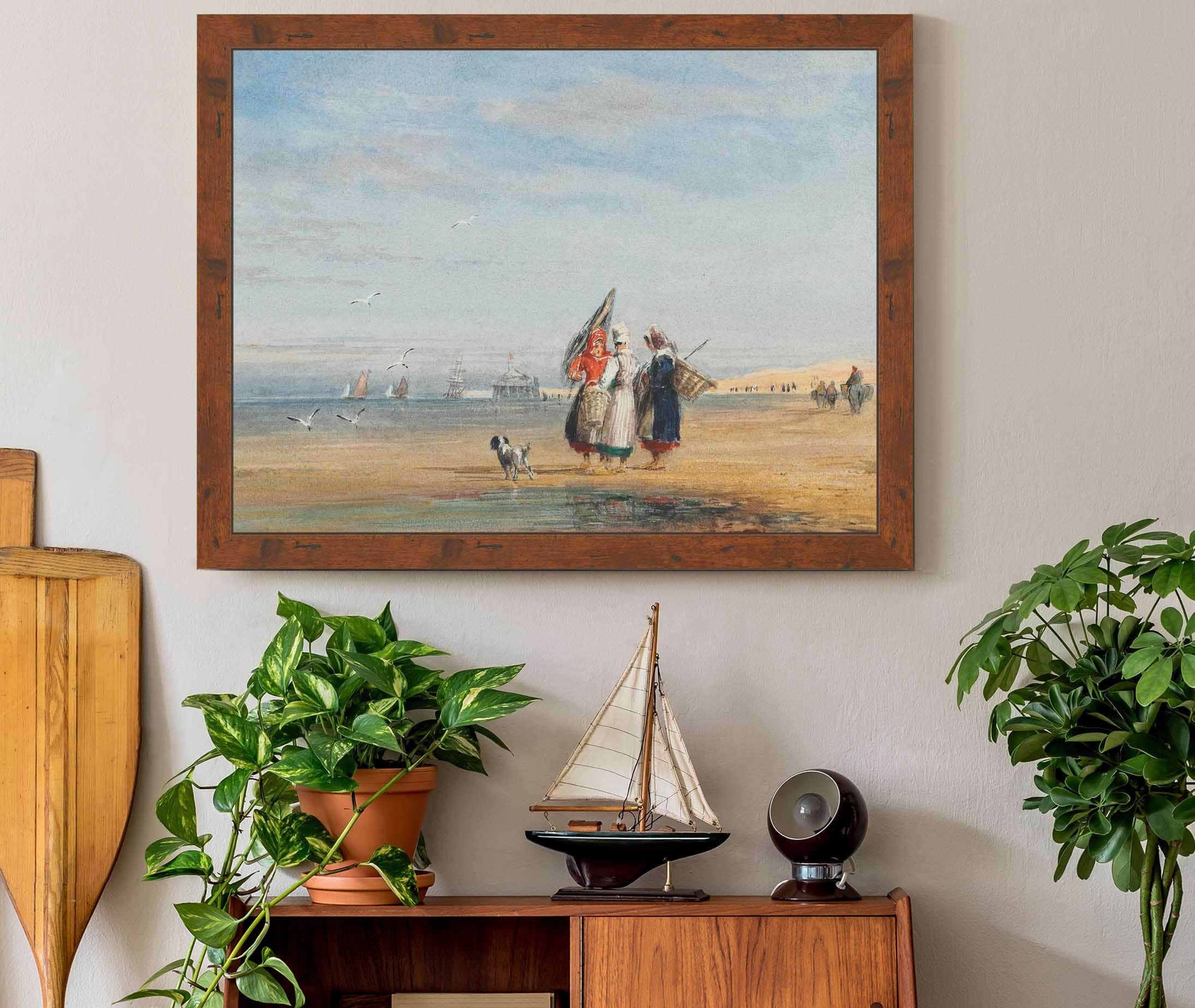 Calais Beach With Shrimpers And A Dog by David Cox - Image 3