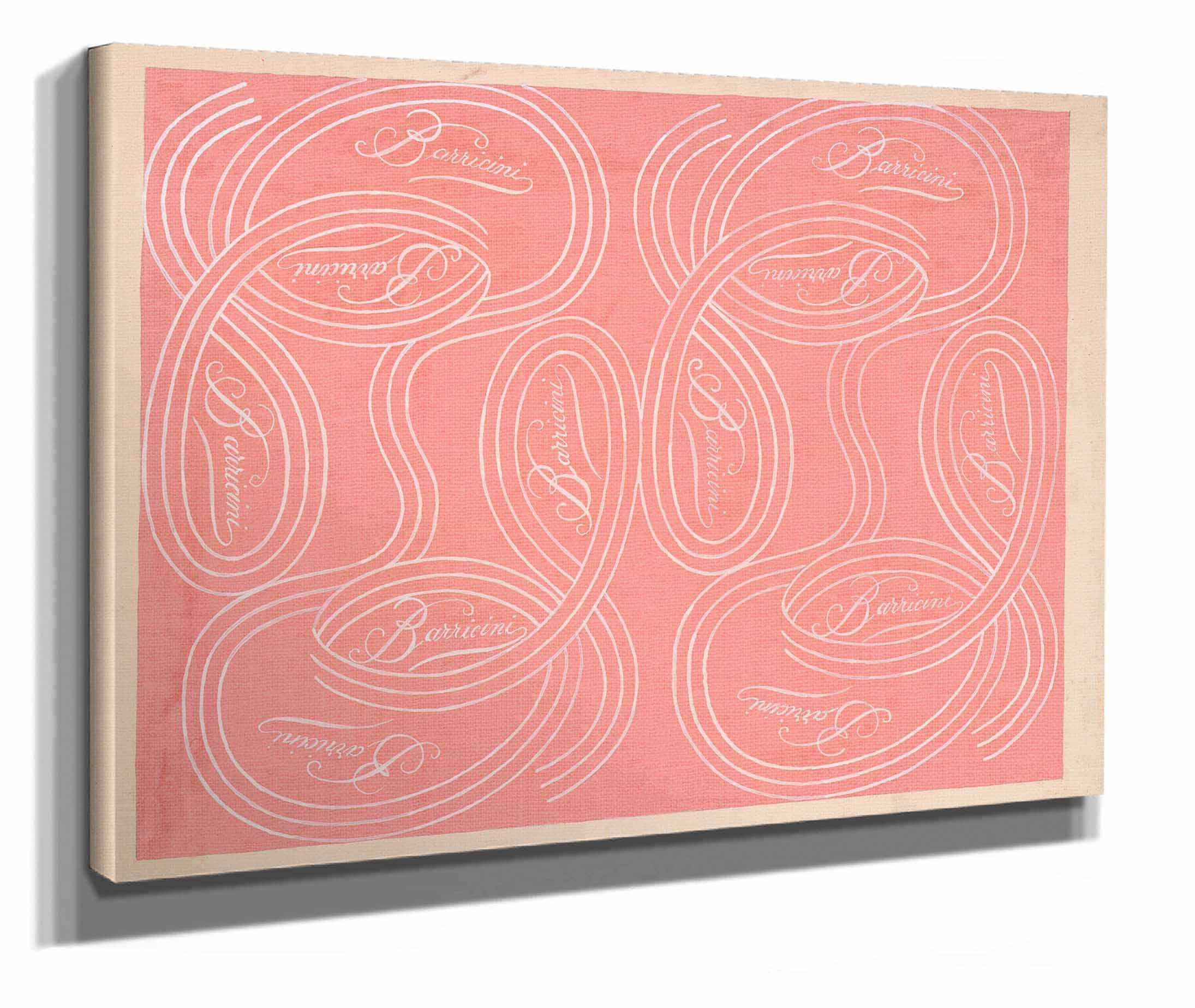 Calligraphic Scrolls And Script On Salmon Background by Winold Reiss - Image 2