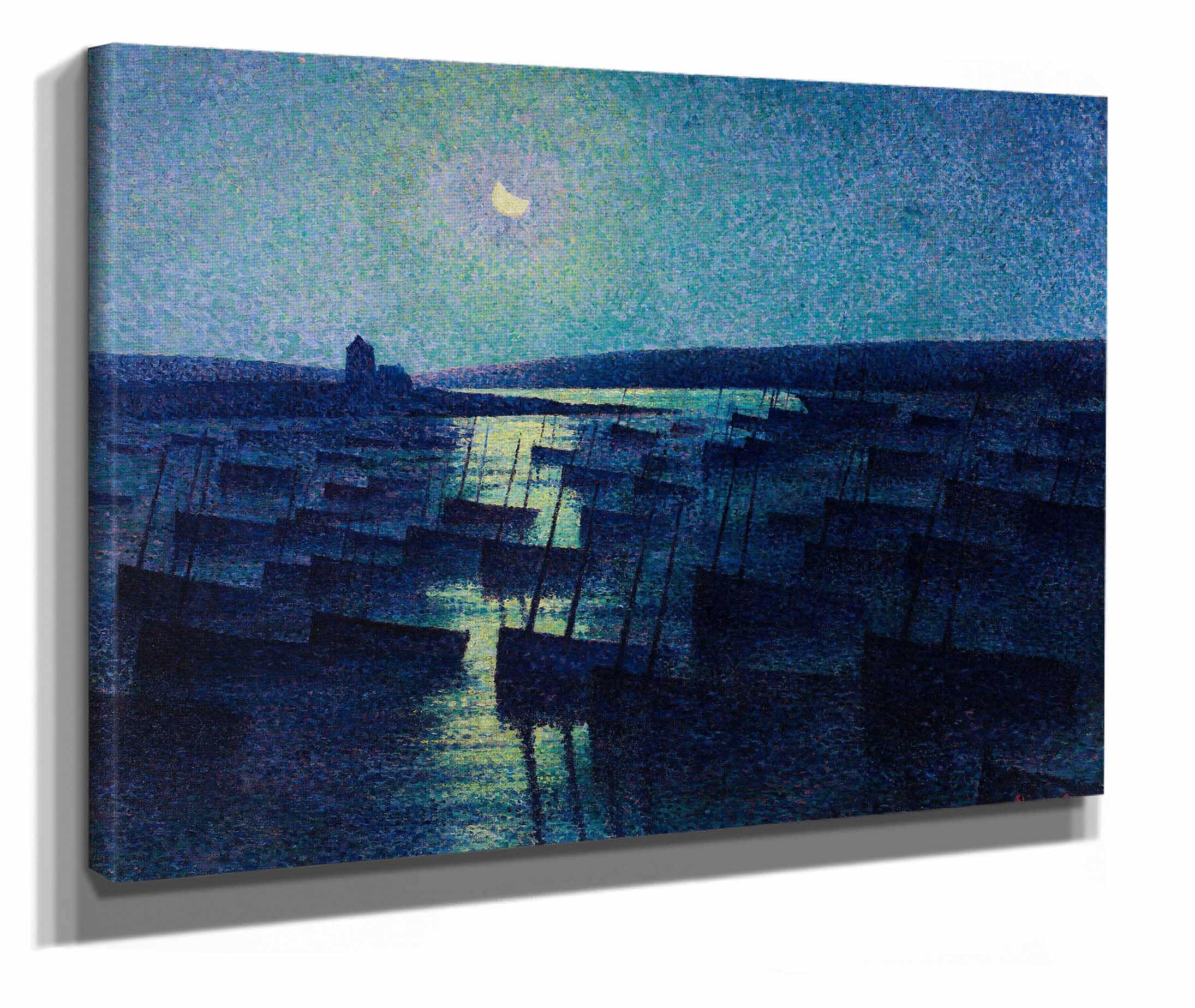 Camaret Moonlight And Fishing Boats by Maximilien Luce - Image 2