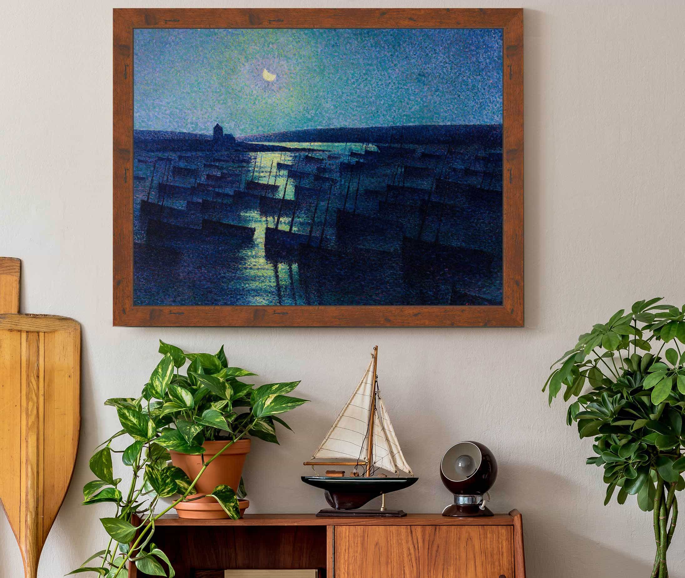 Camaret Moonlight And Fishing Boats by Maximilien Luce - Image 3