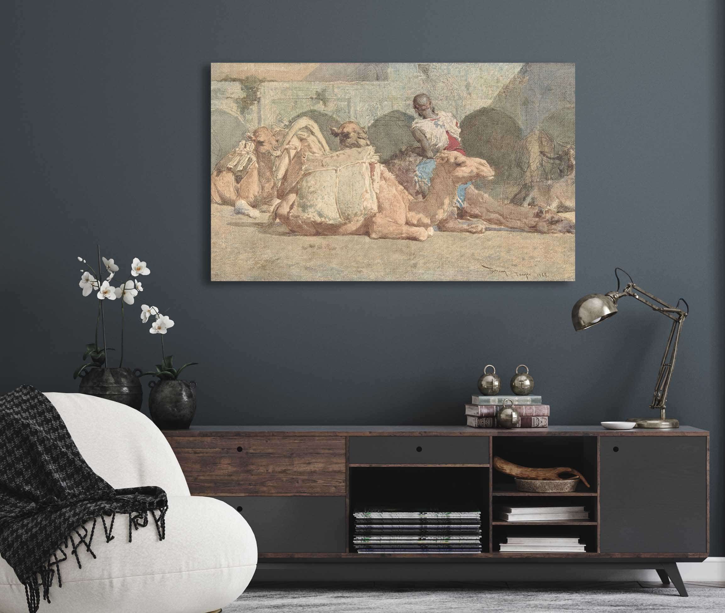 Camels Reposing Tangiers by Mariano Fortuny Marsal - Image 5