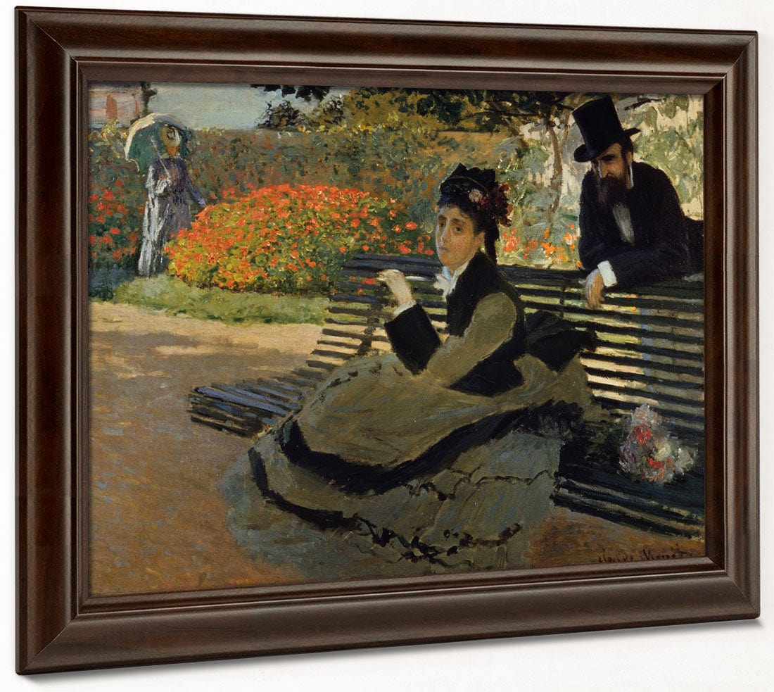 Camille Monet On A Garden Bench By Claude Monet - Image 6