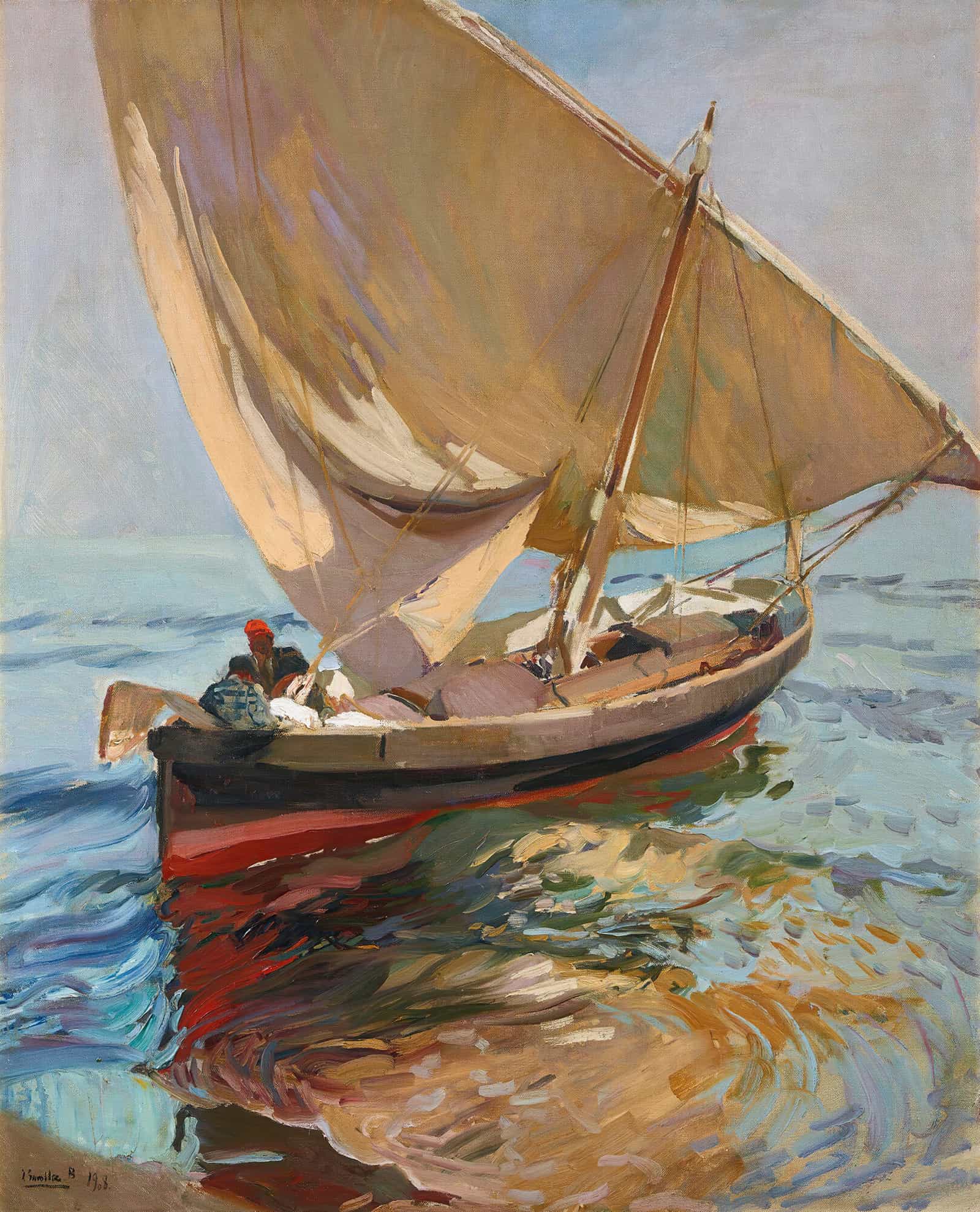 Camino De La Pesca Valencia Setting Out To Sea Valencia by Joaquin Sorolla - Image 2