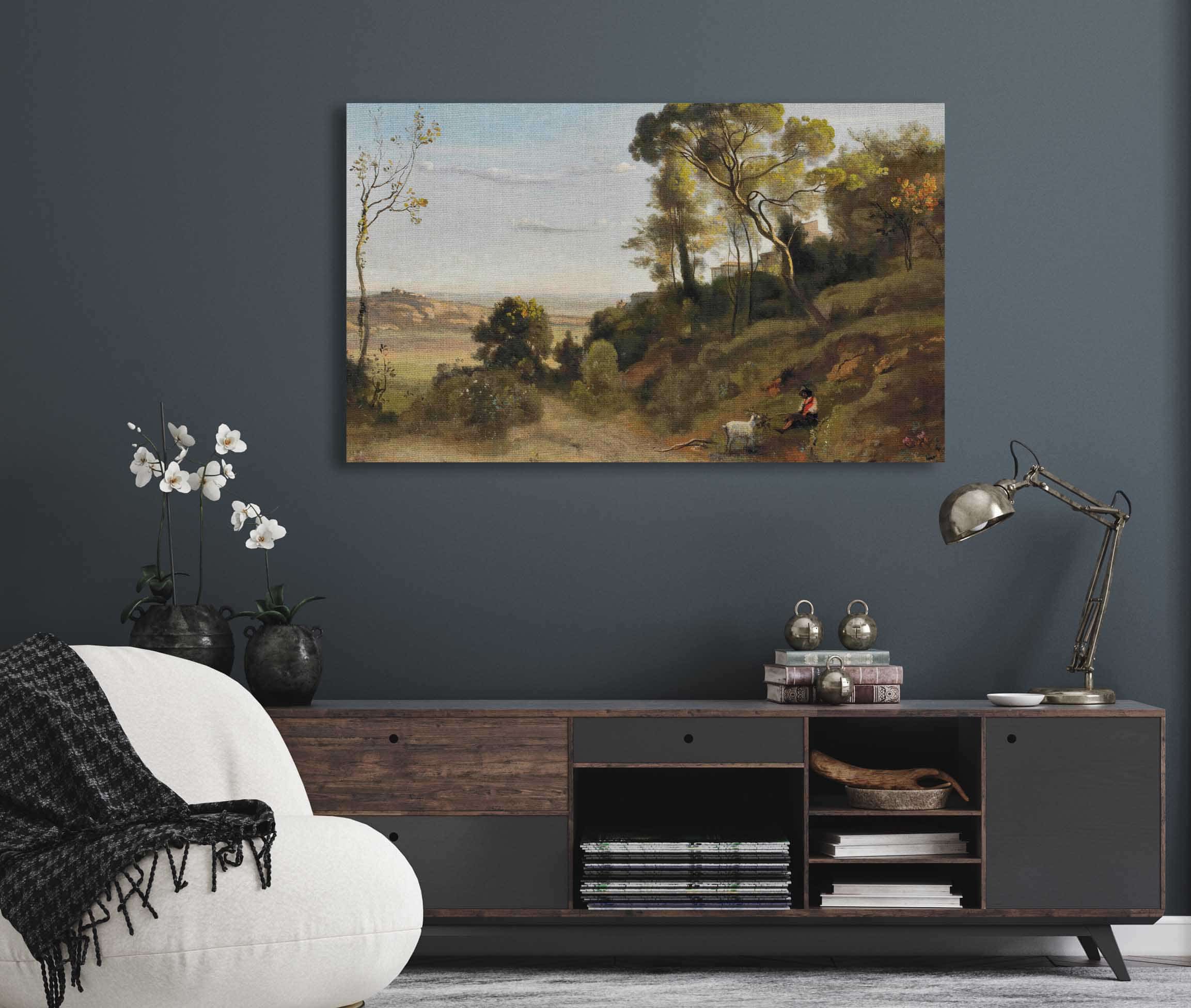 Campagne De Naples by Jean Baptiste Camille Corot - Image 5