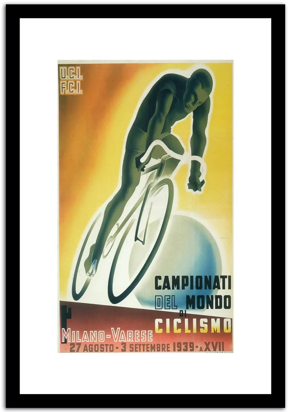 Campionati Del Mondo  Art Deco Poster