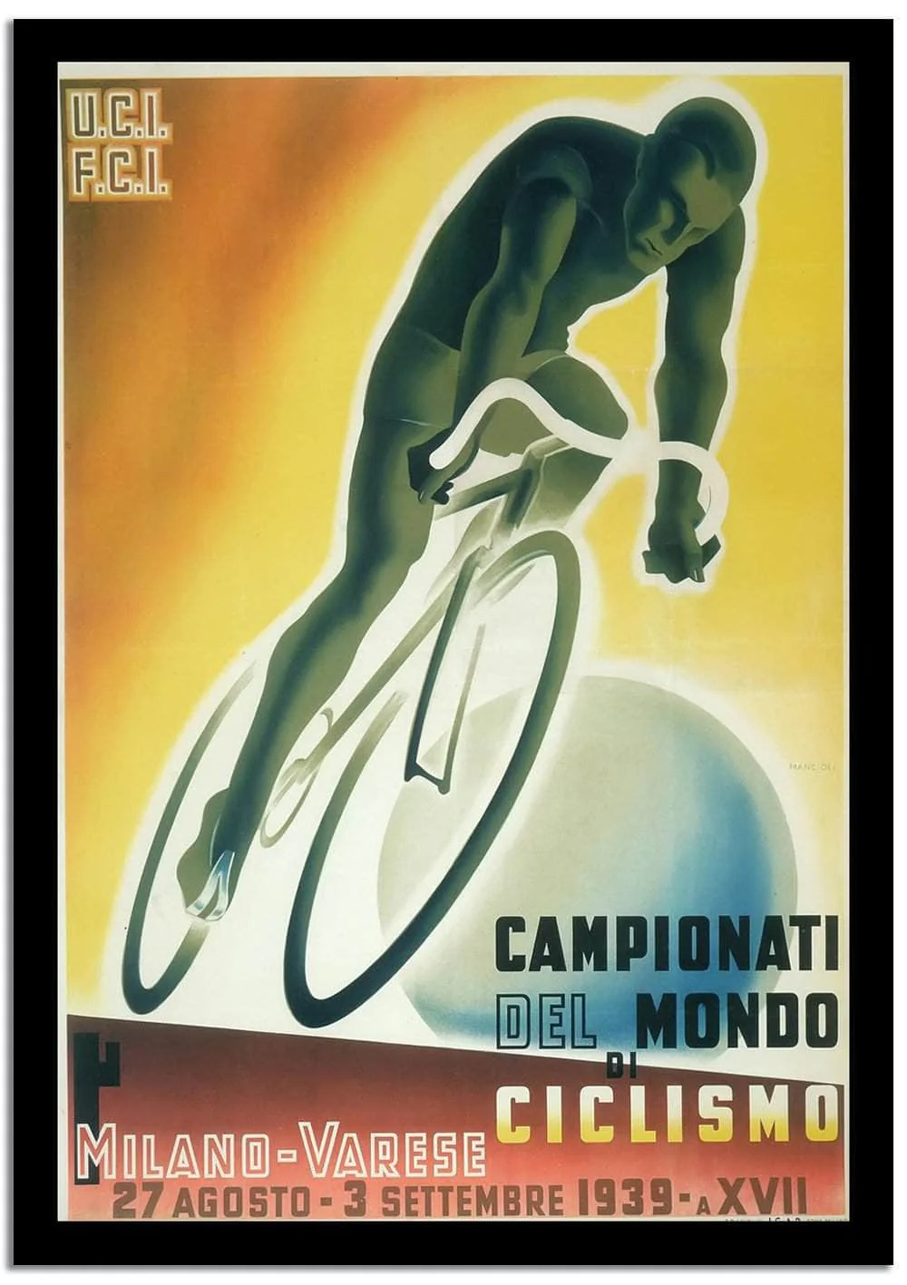 Campionati Del Mondo  Art Deco Poster - Image 2