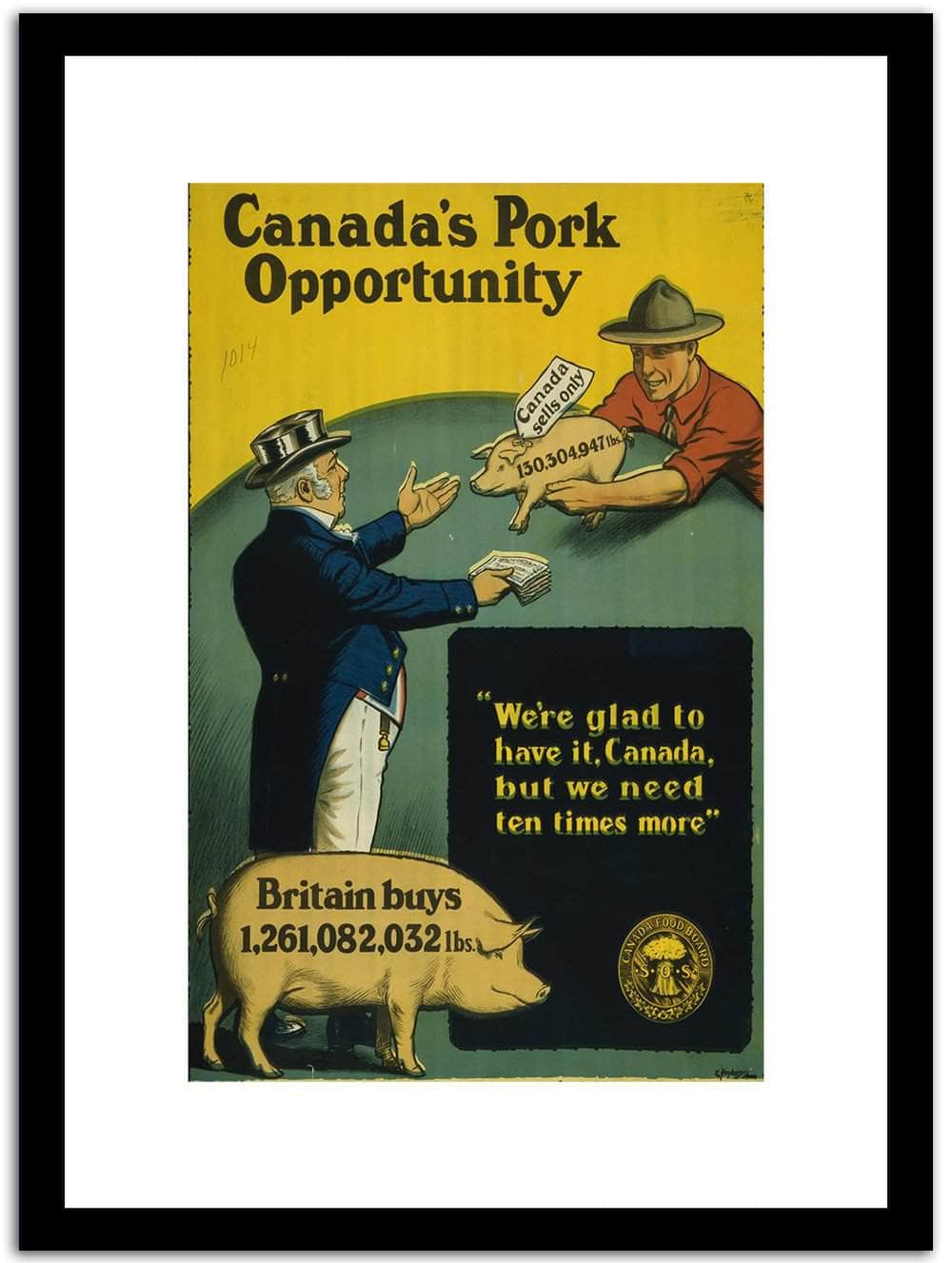 Canada's Pork Opportunity Vintage Poster