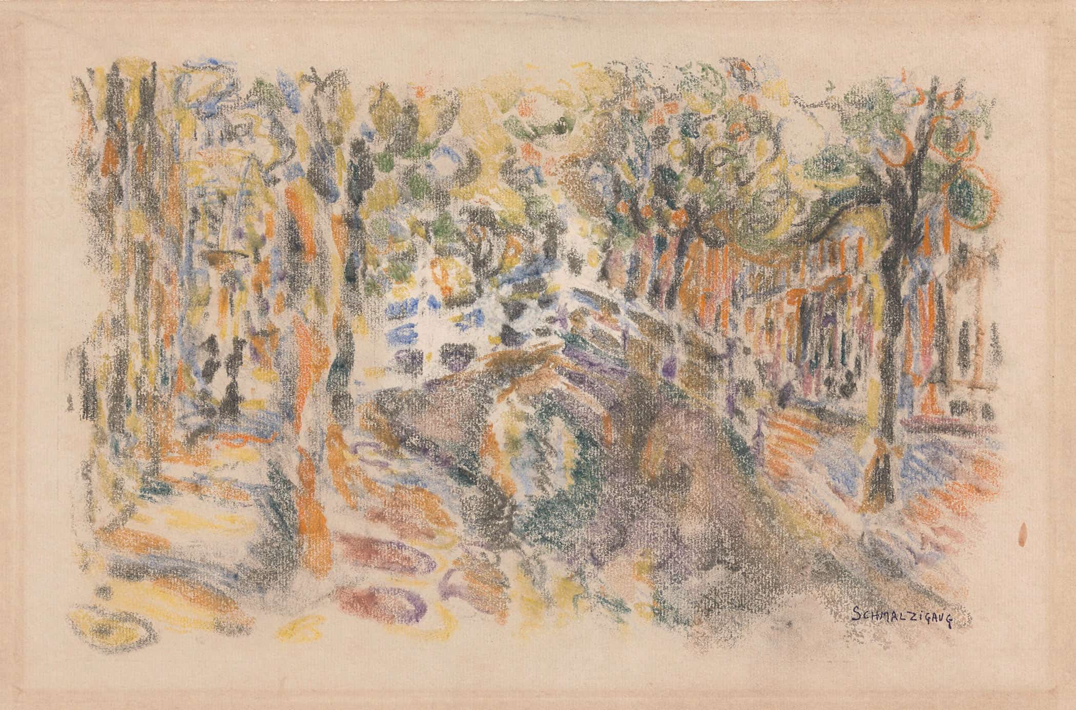 Canal With Bridge by Jules Schmalzigaug - Image 2