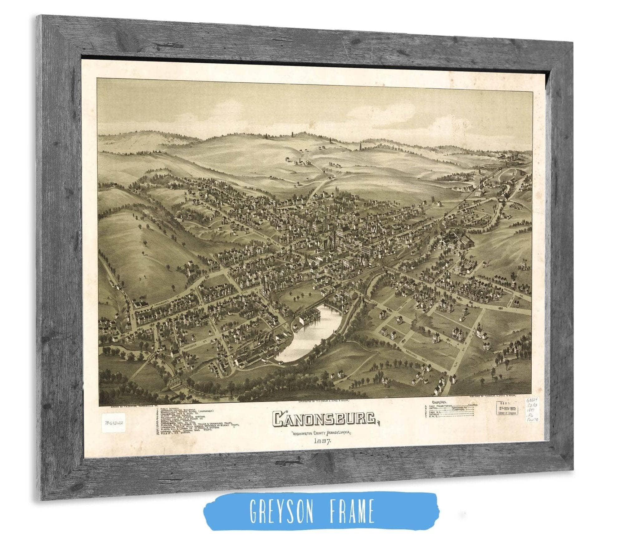 Canonsburg Washington County Pennsylvania 1897 State of Pennsylvania - Image 6