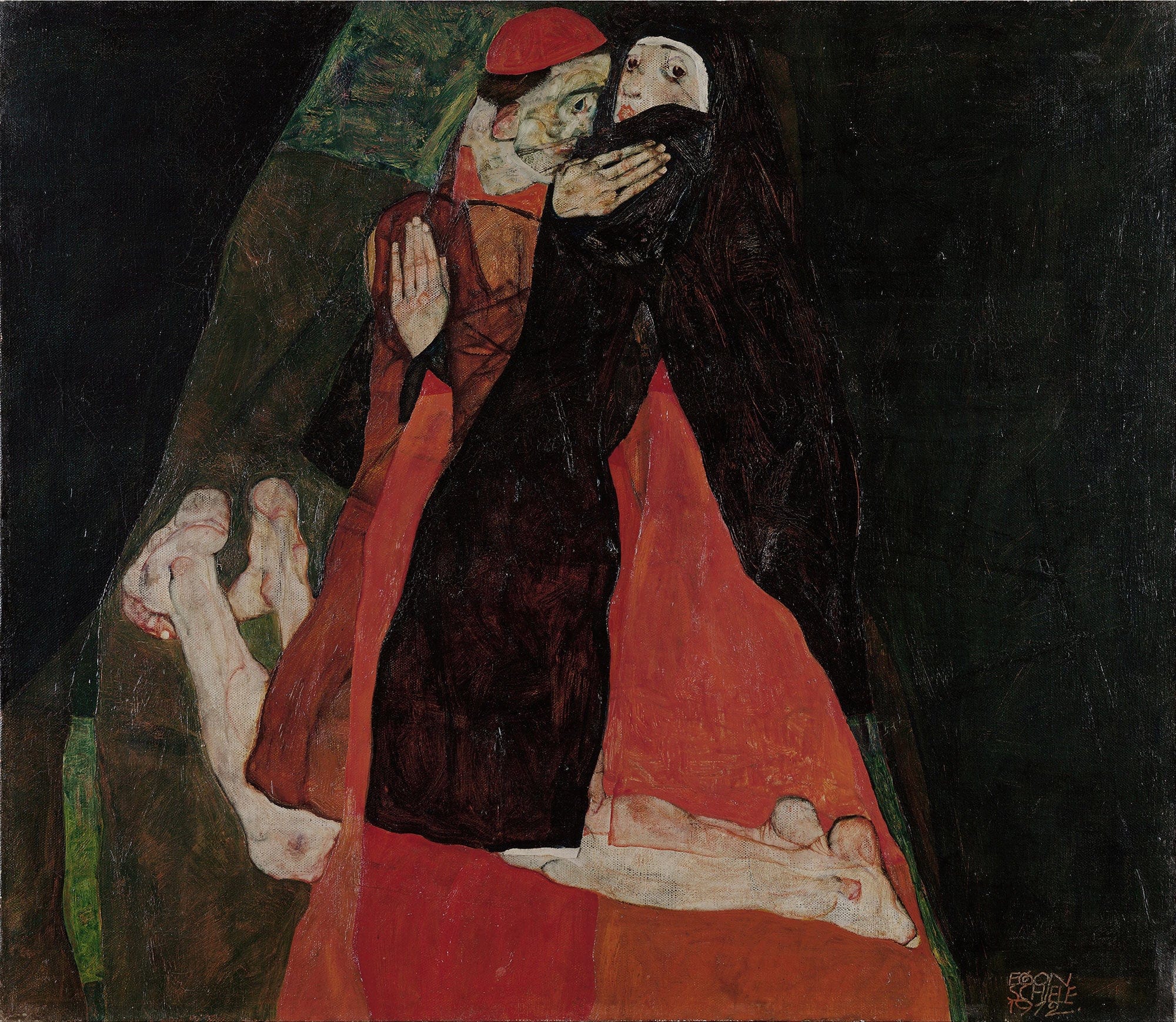 Cardinal And Nun Caress by Egon Schiele - Image 2