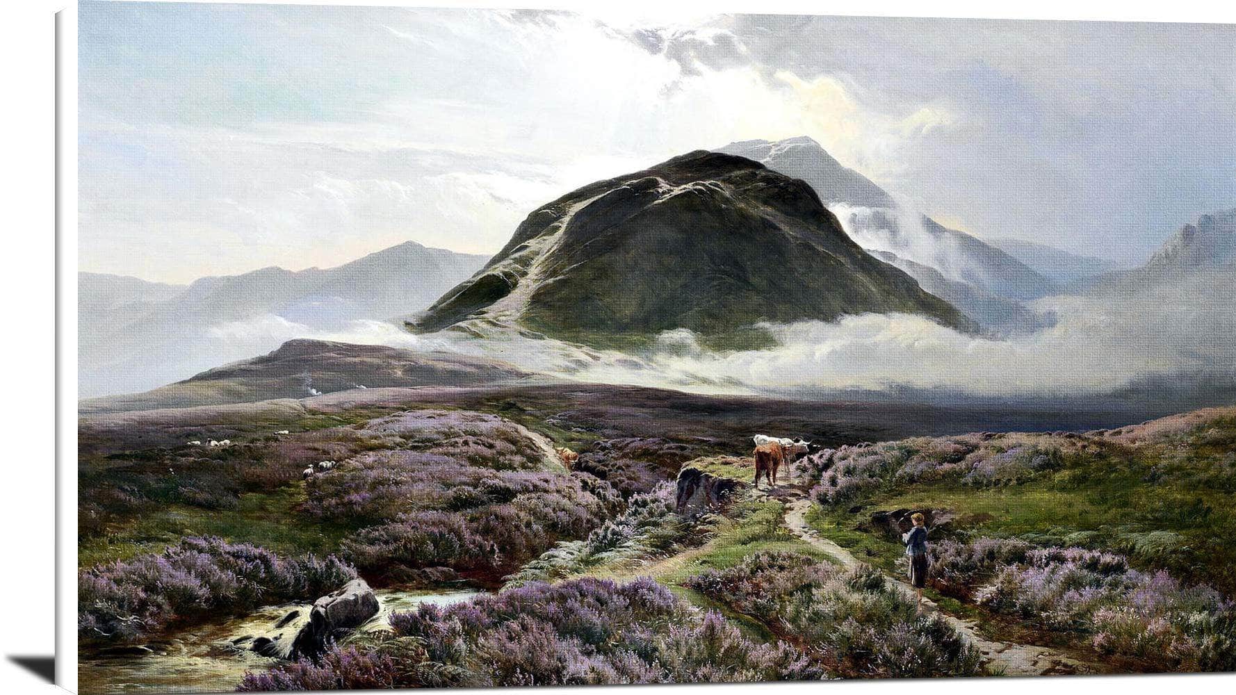 Carn Dearg & Ben Nevis From Achintee Painting Sidney Richard Percy Canvas Art