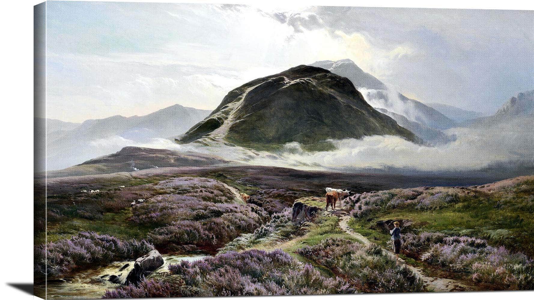Carn Dearg & Ben Nevis From Achintee Painting Sidney Richard Percy Canvas Art - Image 3
