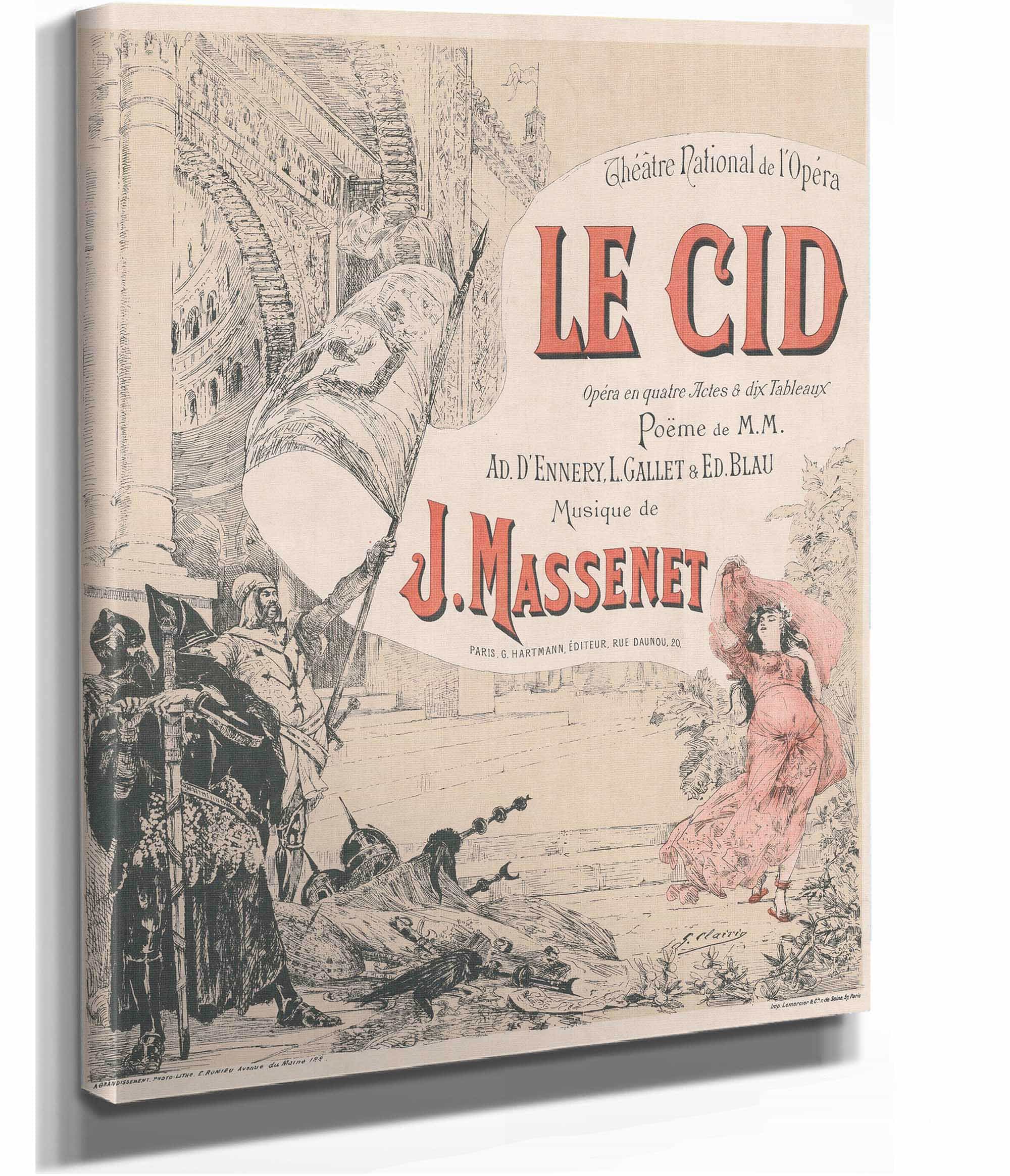 Cartel De La Opera De Massenet El Cid by Georges Jules Victor Clairin - Image 2