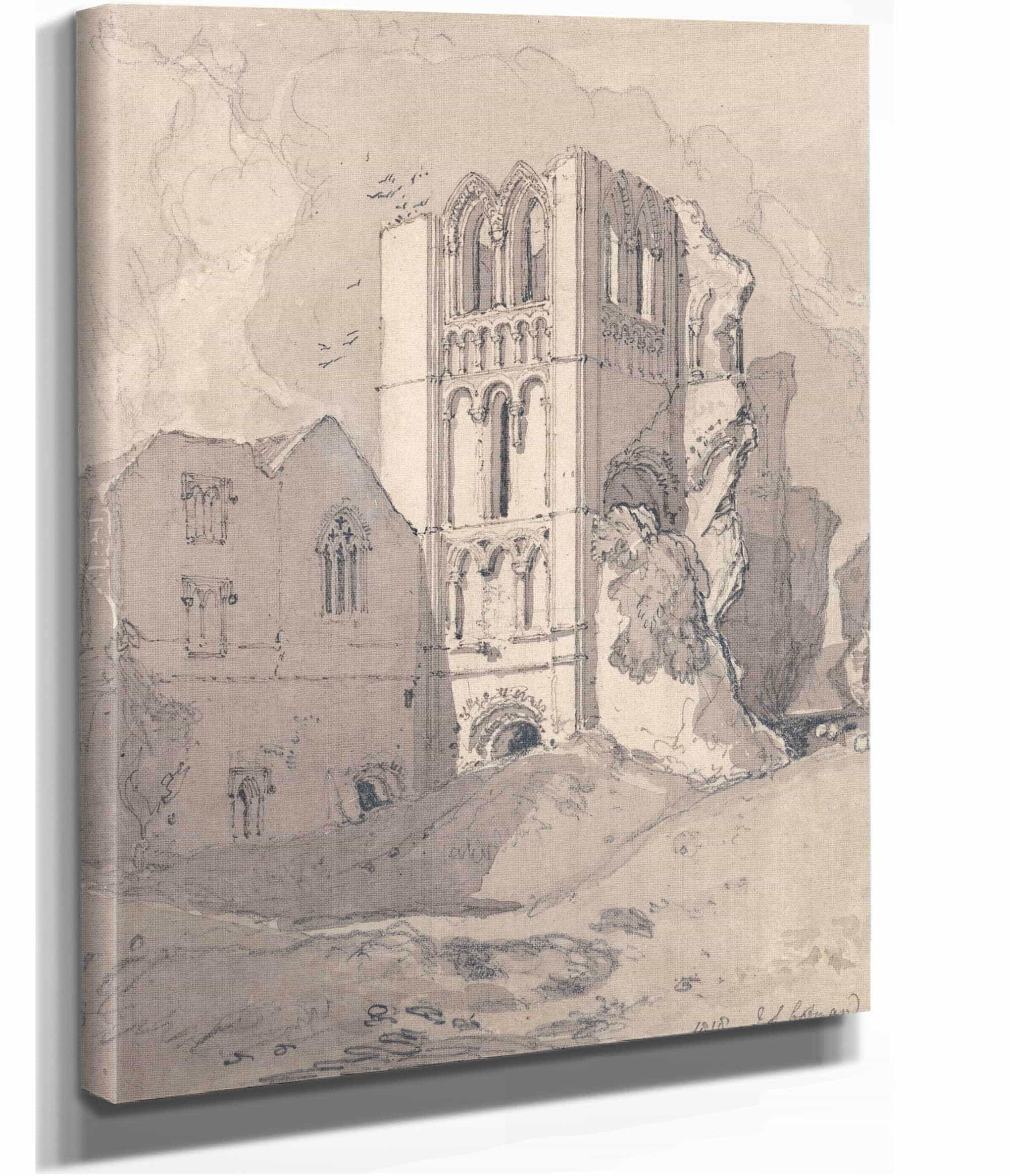 Castle Acre Priory Norfolk by John Sell Cotman