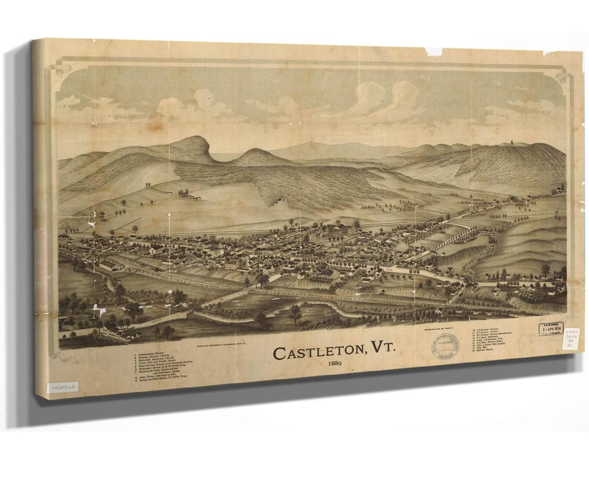 Castleton Vt 1889 State Of Vermont