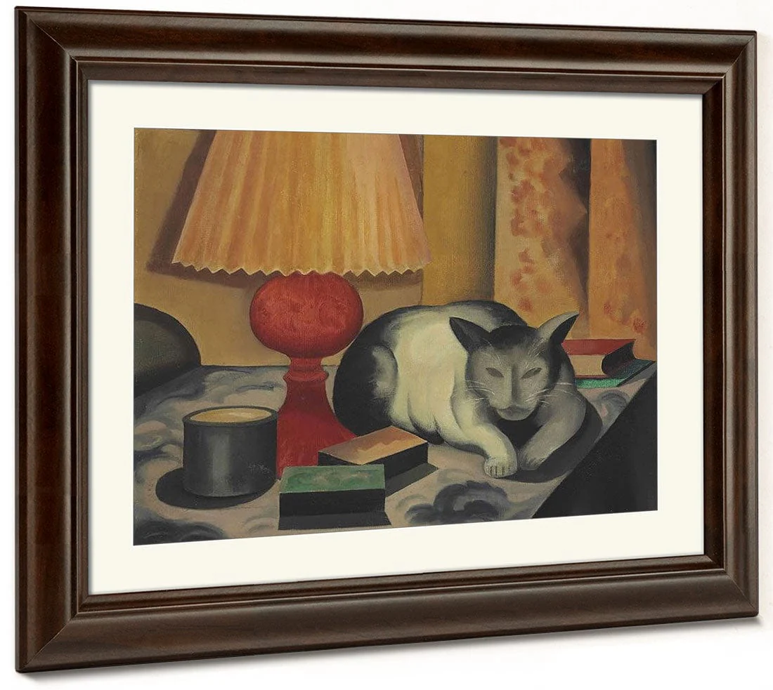 Cat And Lamp By George Ault - Image 5