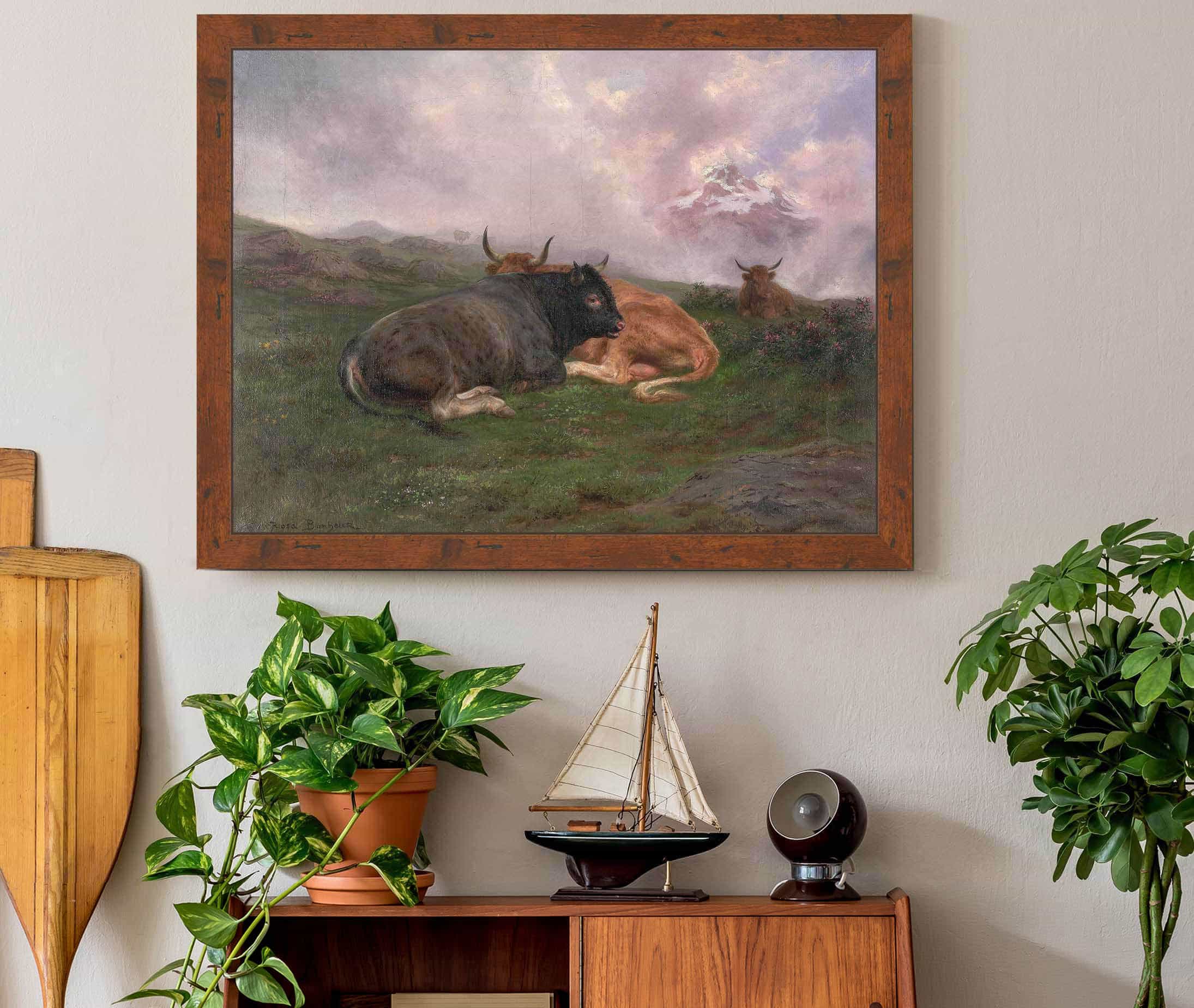 Cattle At Rest On A Hillside In The Alps by Rosa Bonheur - Image 3