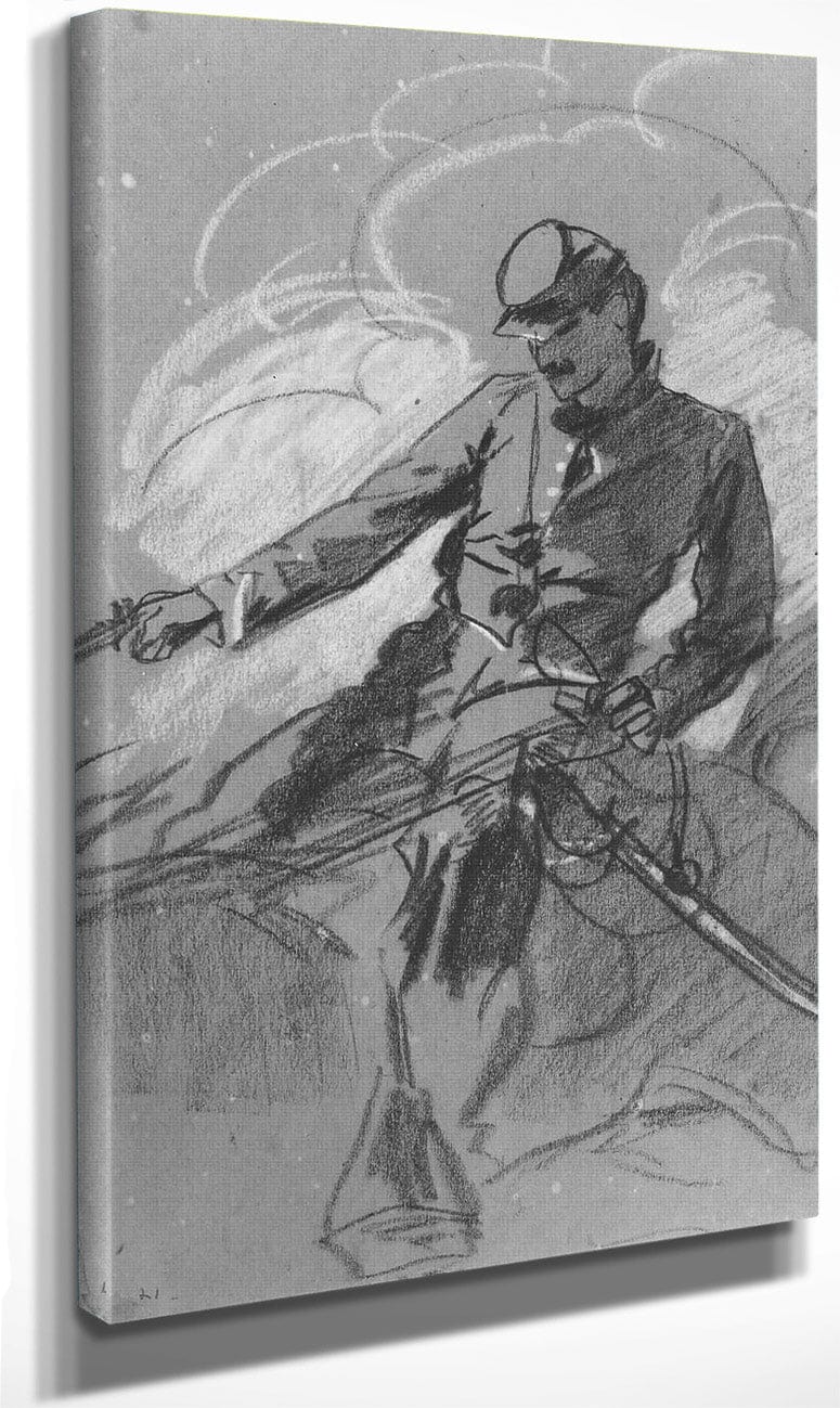 Cavalry Soldier On Horseback 1863 By Winslow Homer
