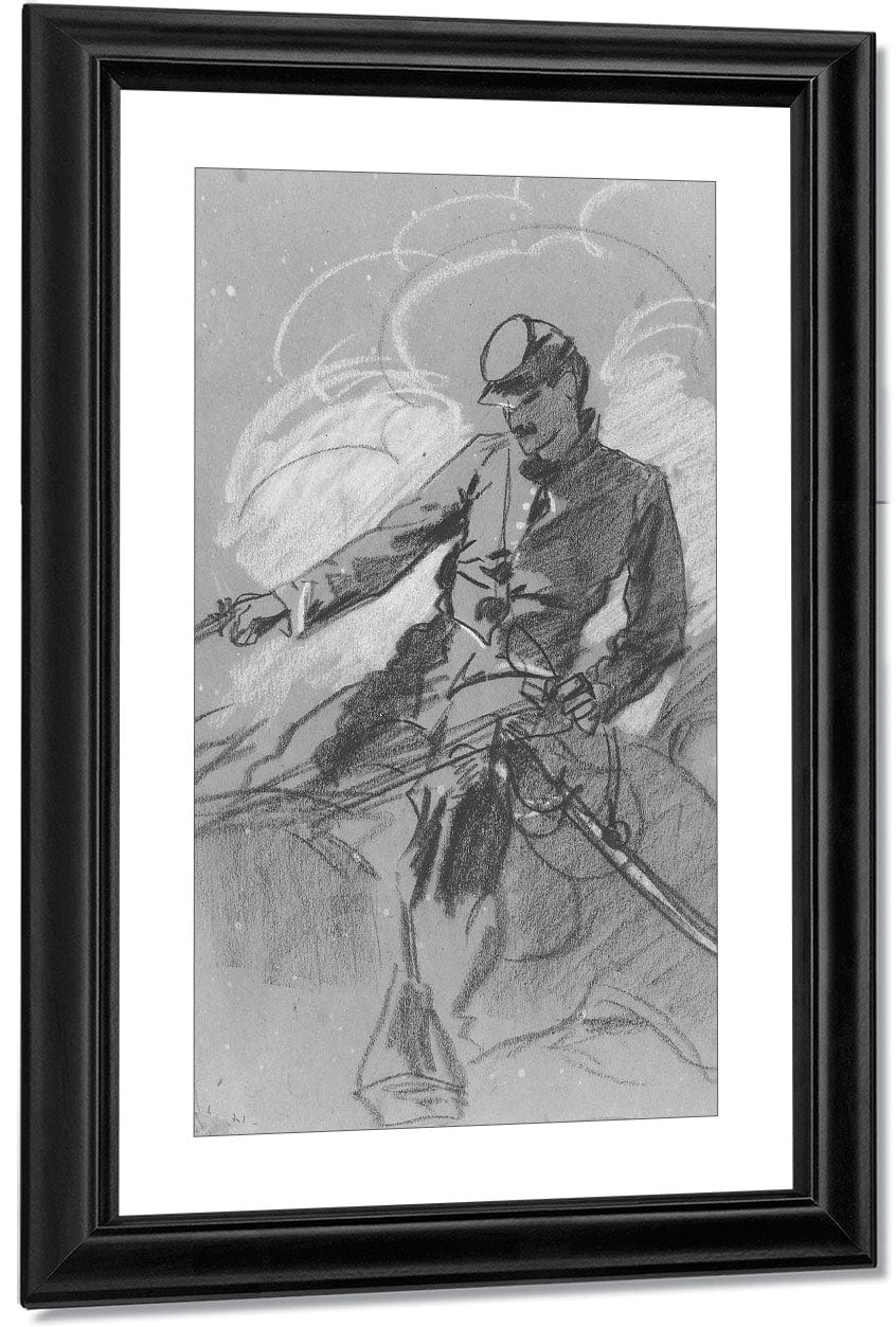 Cavalry Soldier On Horseback 1863 By Winslow Homer - Image 3