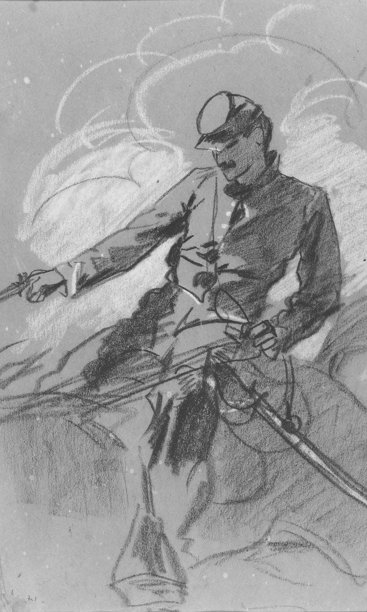 Cavalry Soldier On Horseback 1863 By Winslow Homer - Image 6