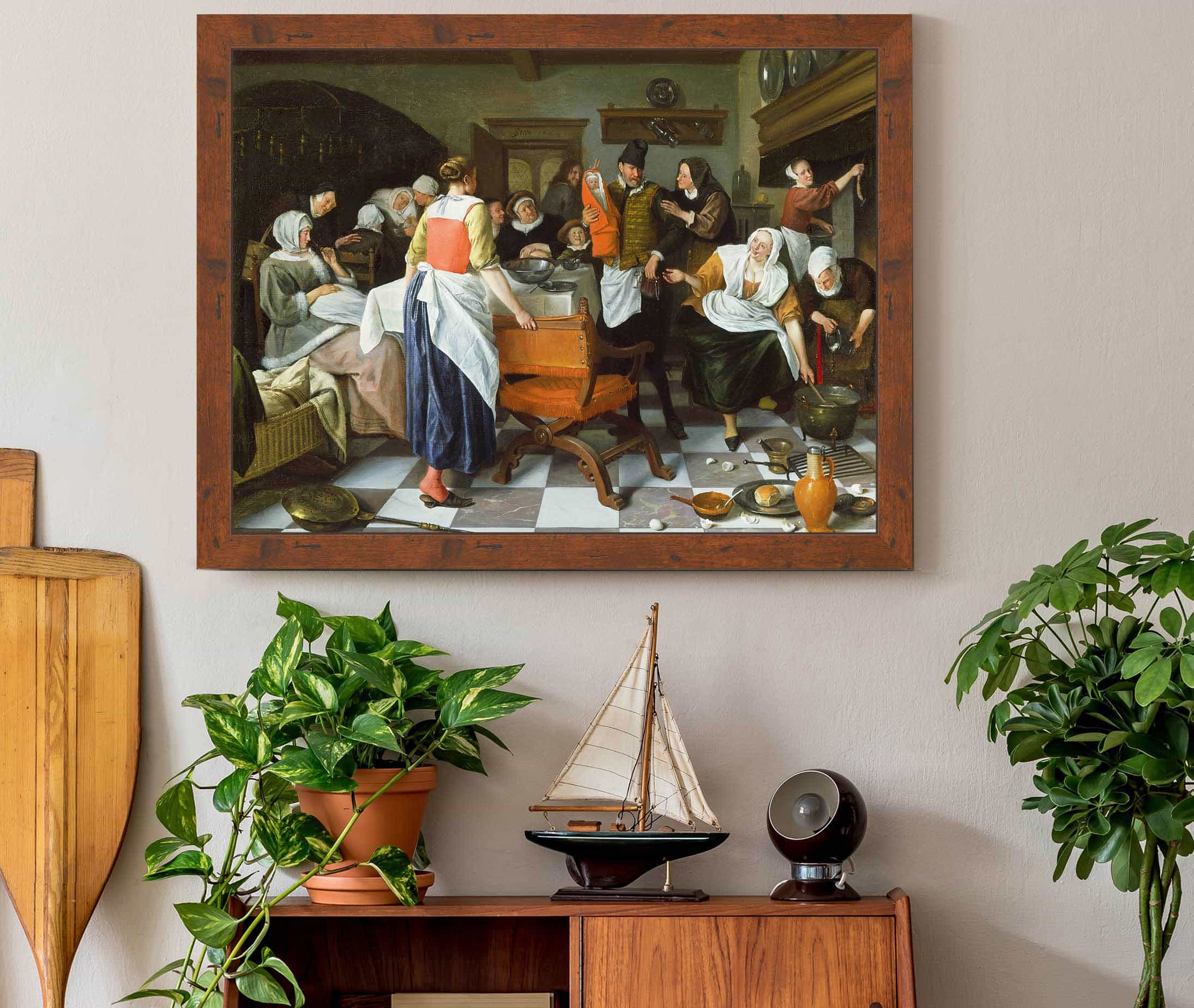 Celebrating The Birth by Jan Steen - Image 3