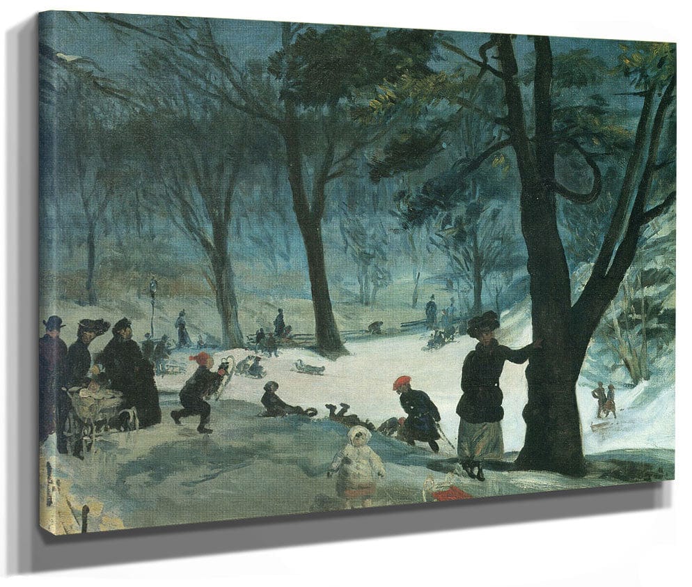 Central Park Winter 1905 By William Glackens