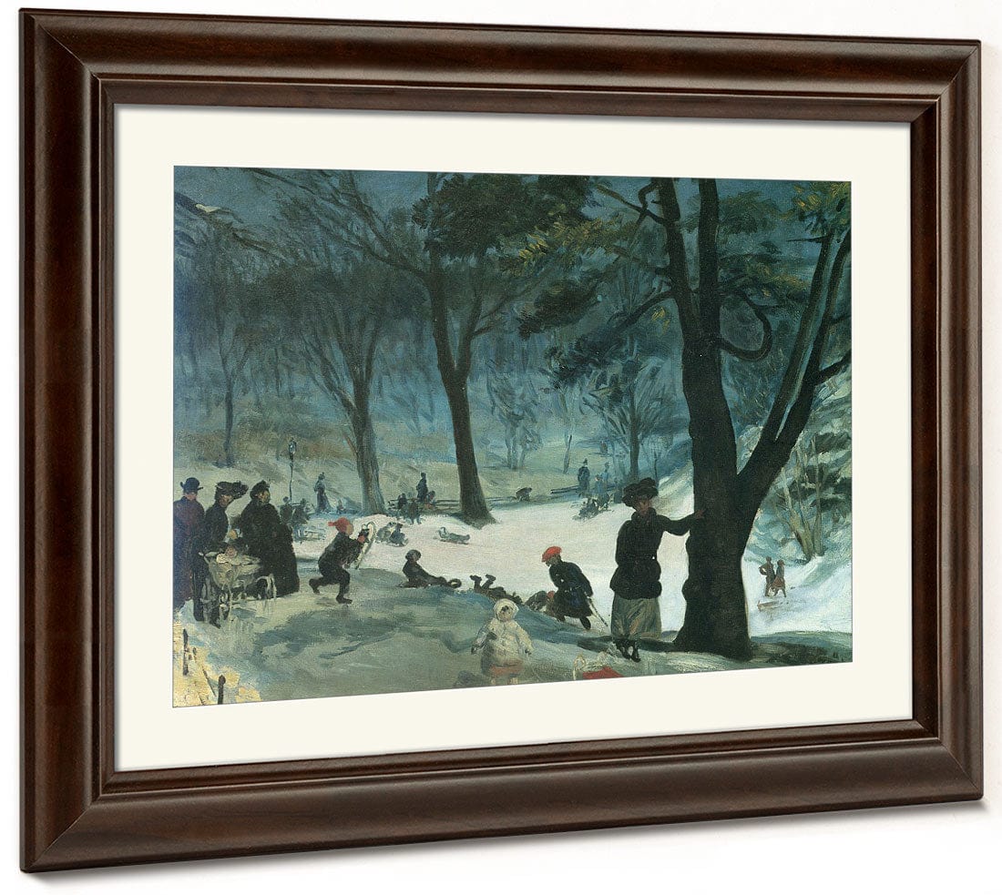 Central Park Winter 1905 By William Glackens - Image 5