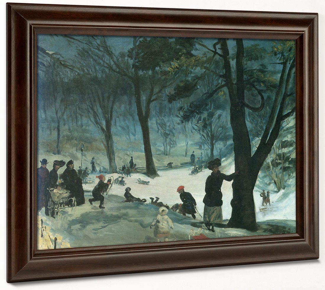 Central Park Winter 1905 By William Glackens - Image 6
