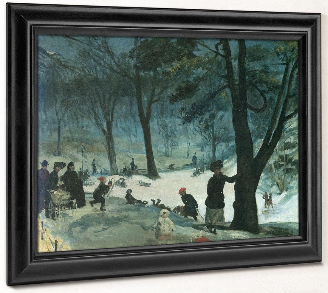 Central Park Winter 1905 By William Glackens - Image 8