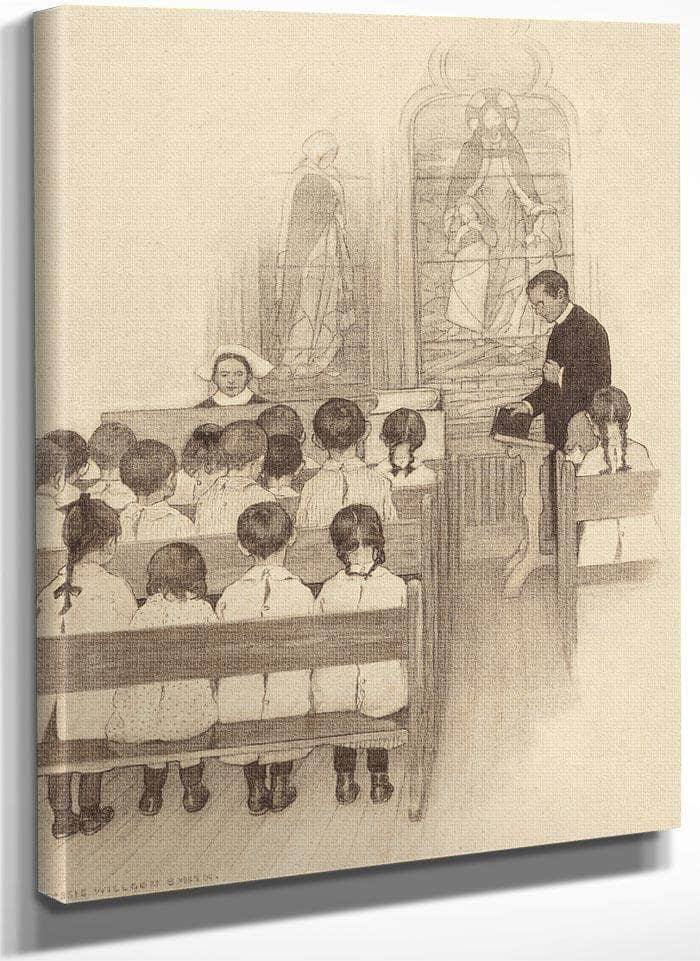 Chapel Grace Church Nursery The Century Magazine Interior Illustration November 1902 By Jessie Willcox Smith