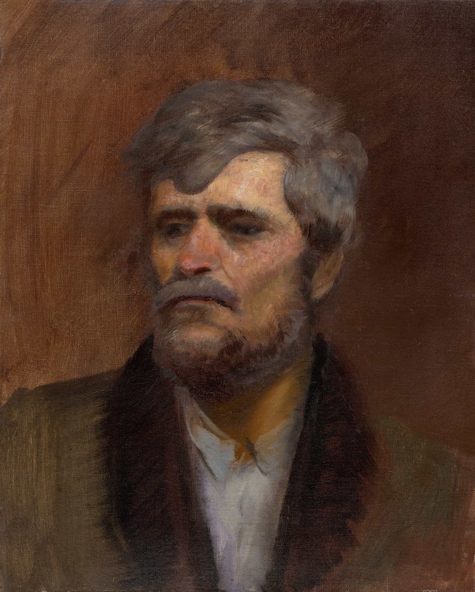 Character Head Study Of A Man by Ladislav Mednyanszky