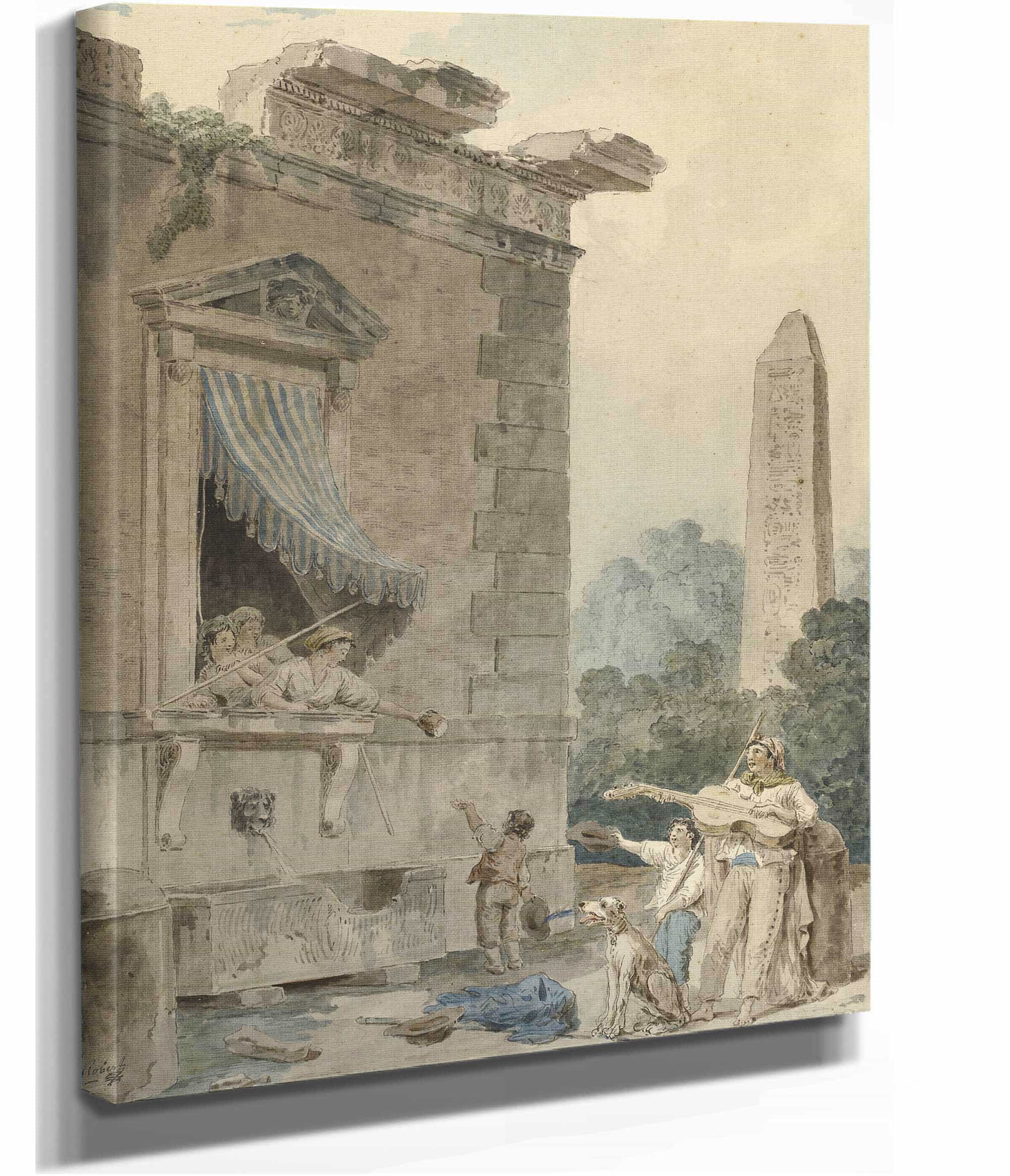 Charitable Ladies by Hubert Robert - Image 2